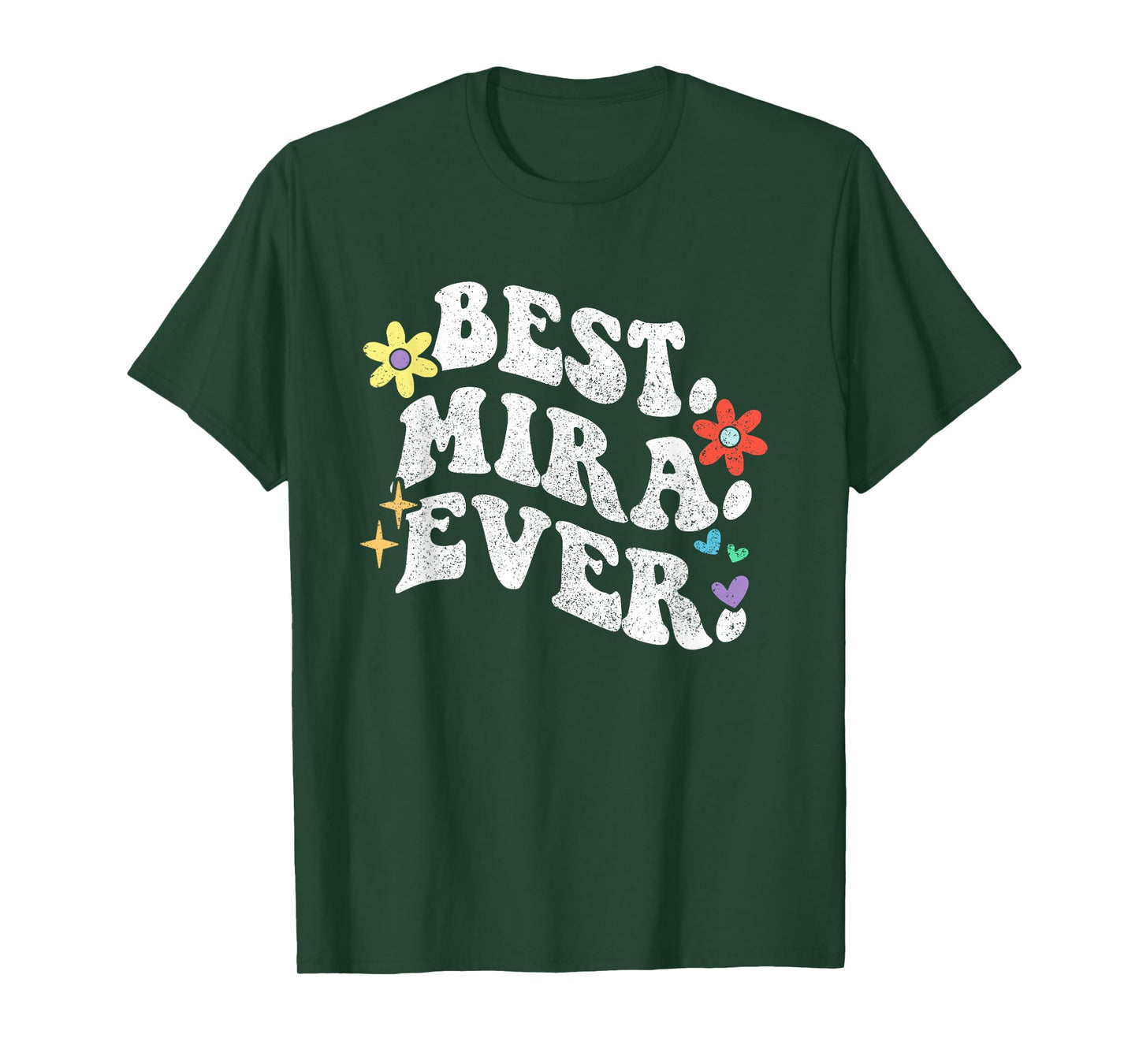 Retro Groovy Best Mira Ever First Name Mother's Day Girl T-Shirt
