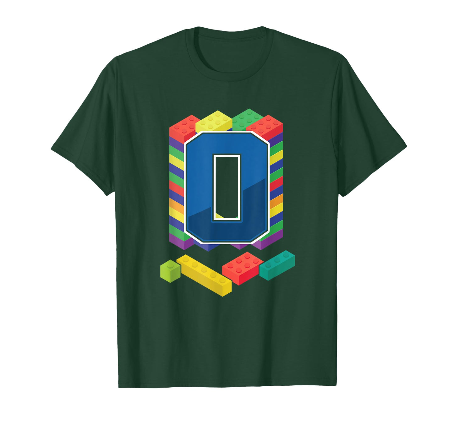 Letter O Master Builder Alphabet Last Name Building Blocks T-Shirt