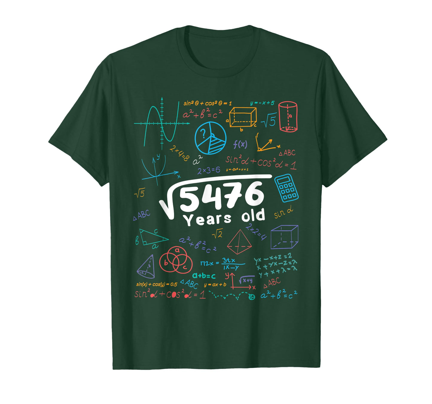 74 Year Old Men Women 74th Birthday Gift Square Root Of 5476 T-Shirt