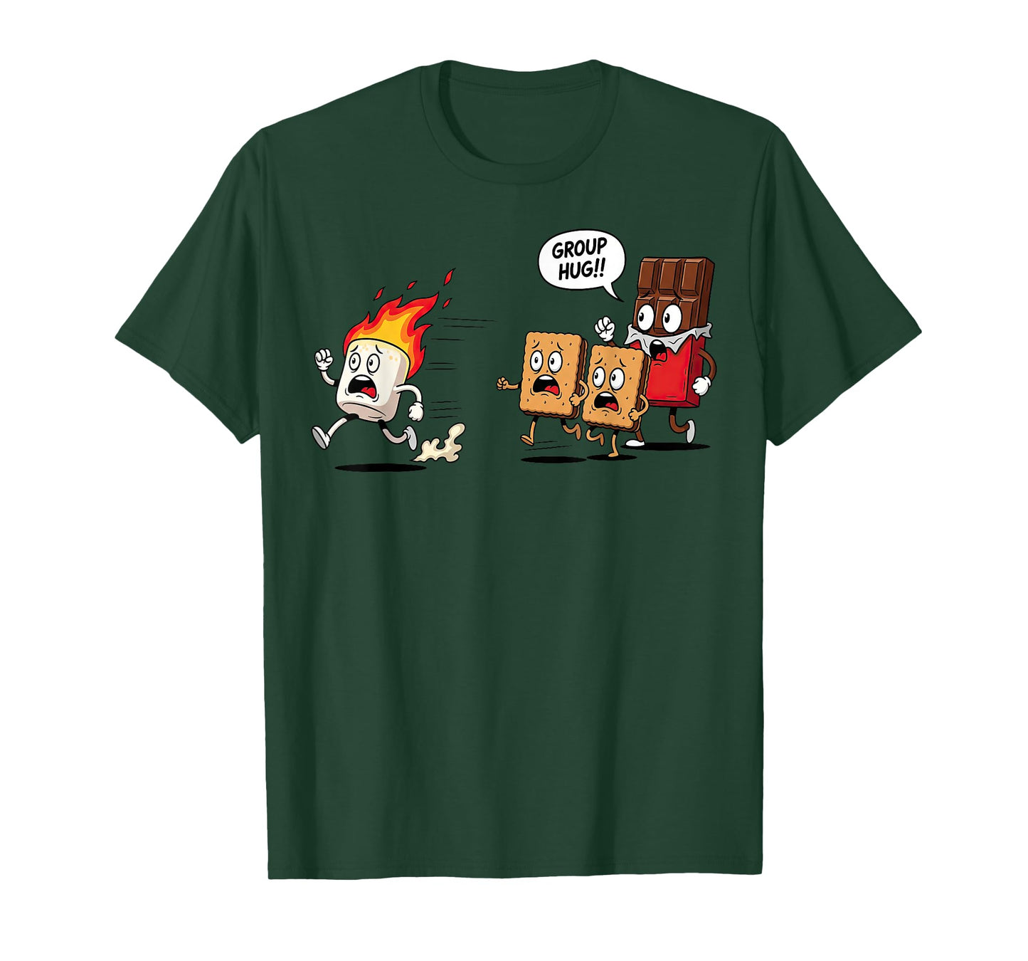Group Hug Marshmallow Camping Smores Funny Snacks Campfire T-Shirt
