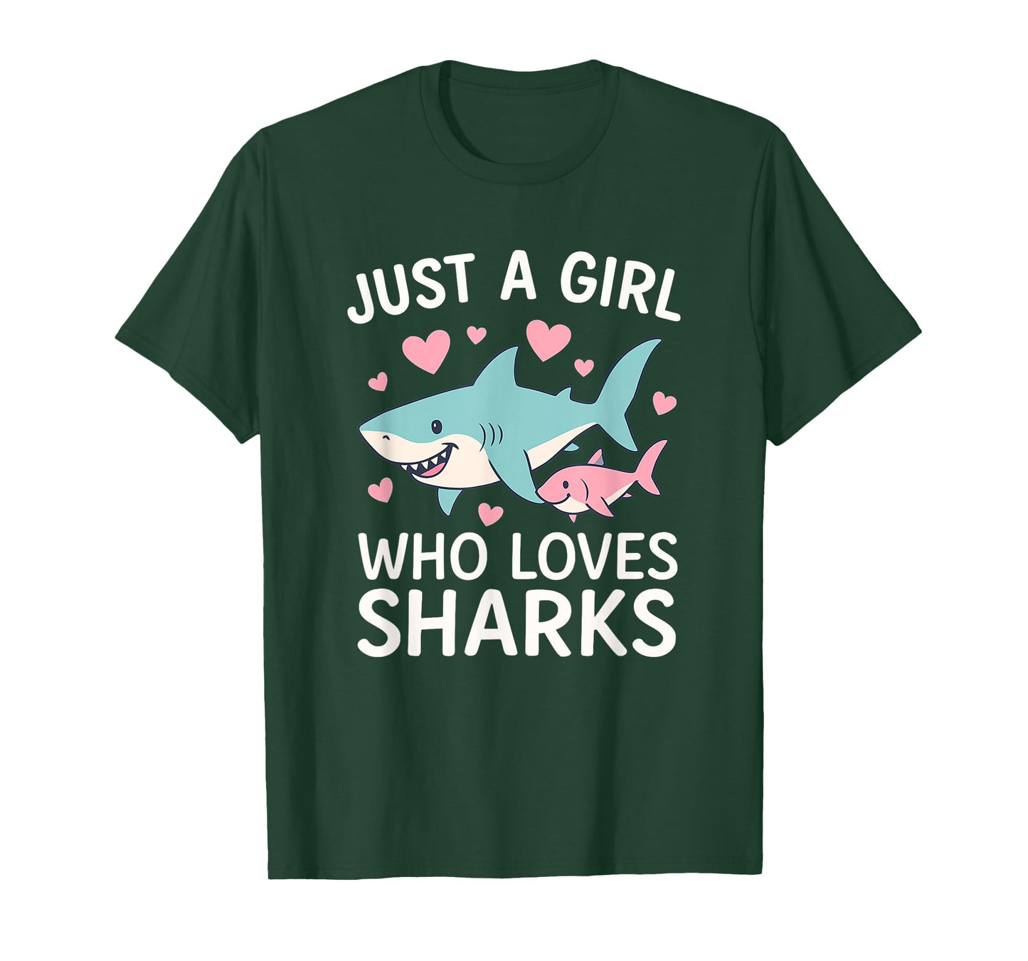 Just A Girl Who Loves Sharks - Wildlife Sea Lover T-Shirt