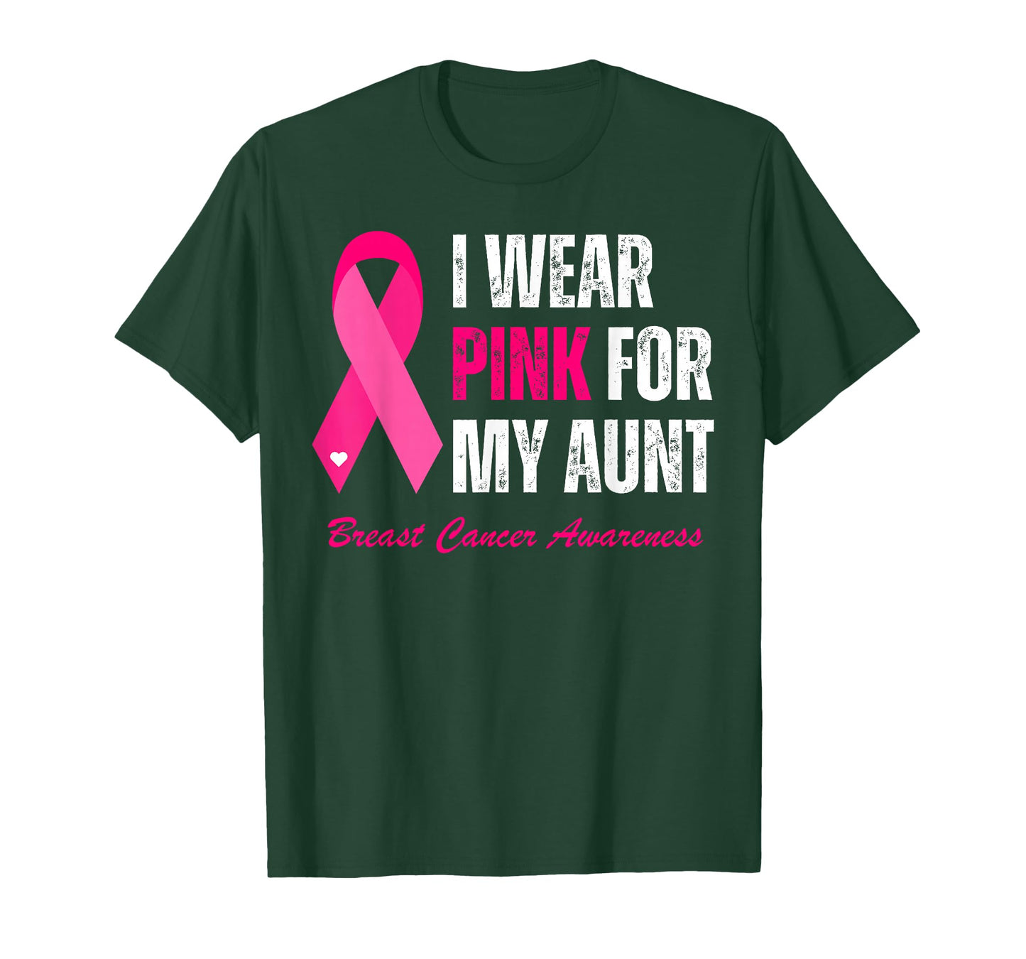 Vintage I Wear Pink For My Aunt Breast Cancer Awareness T-Shirt