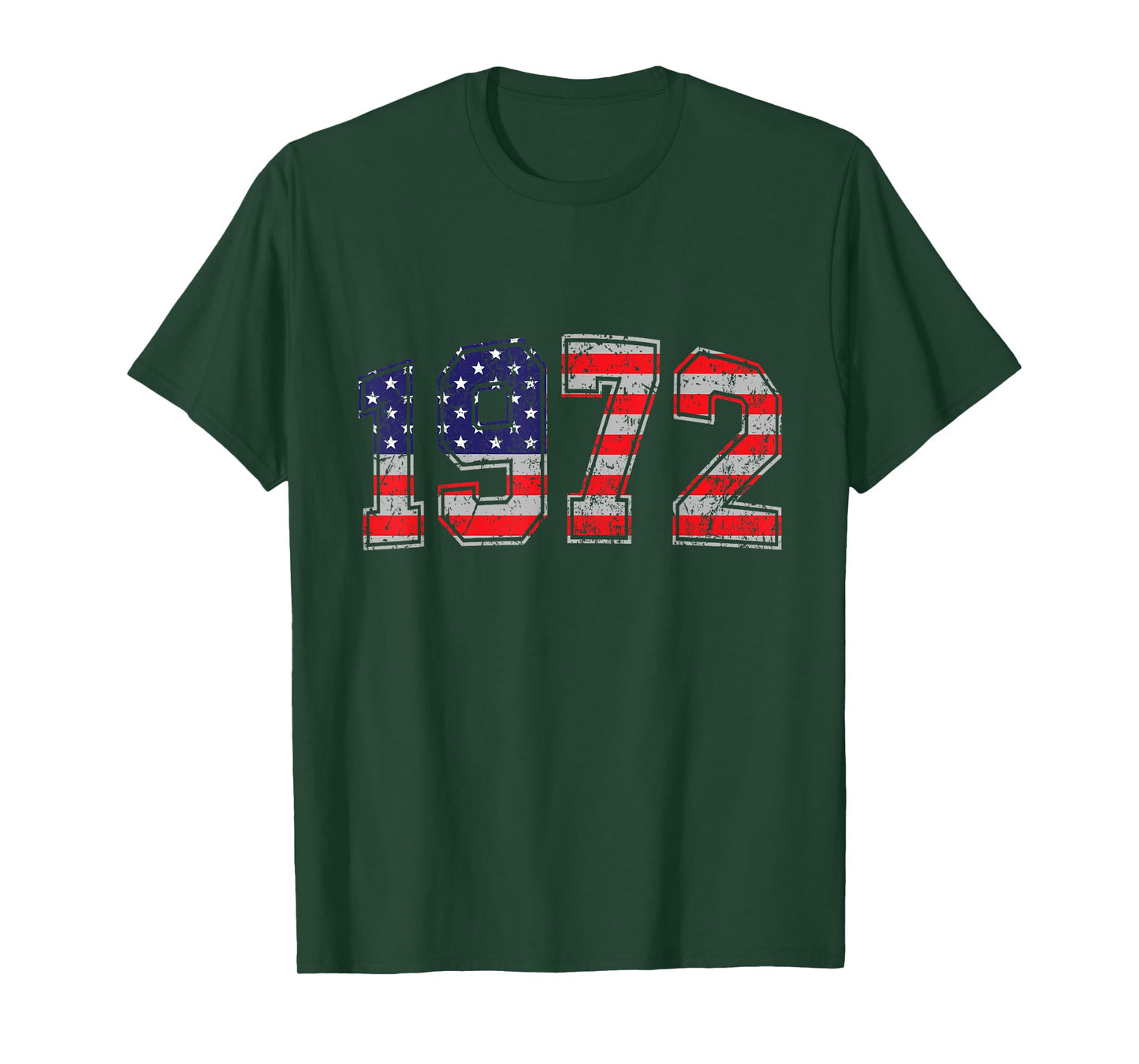 Vintage 1972 52 Years Old American Flag 4th Of July Retro Women Men T-Shirt