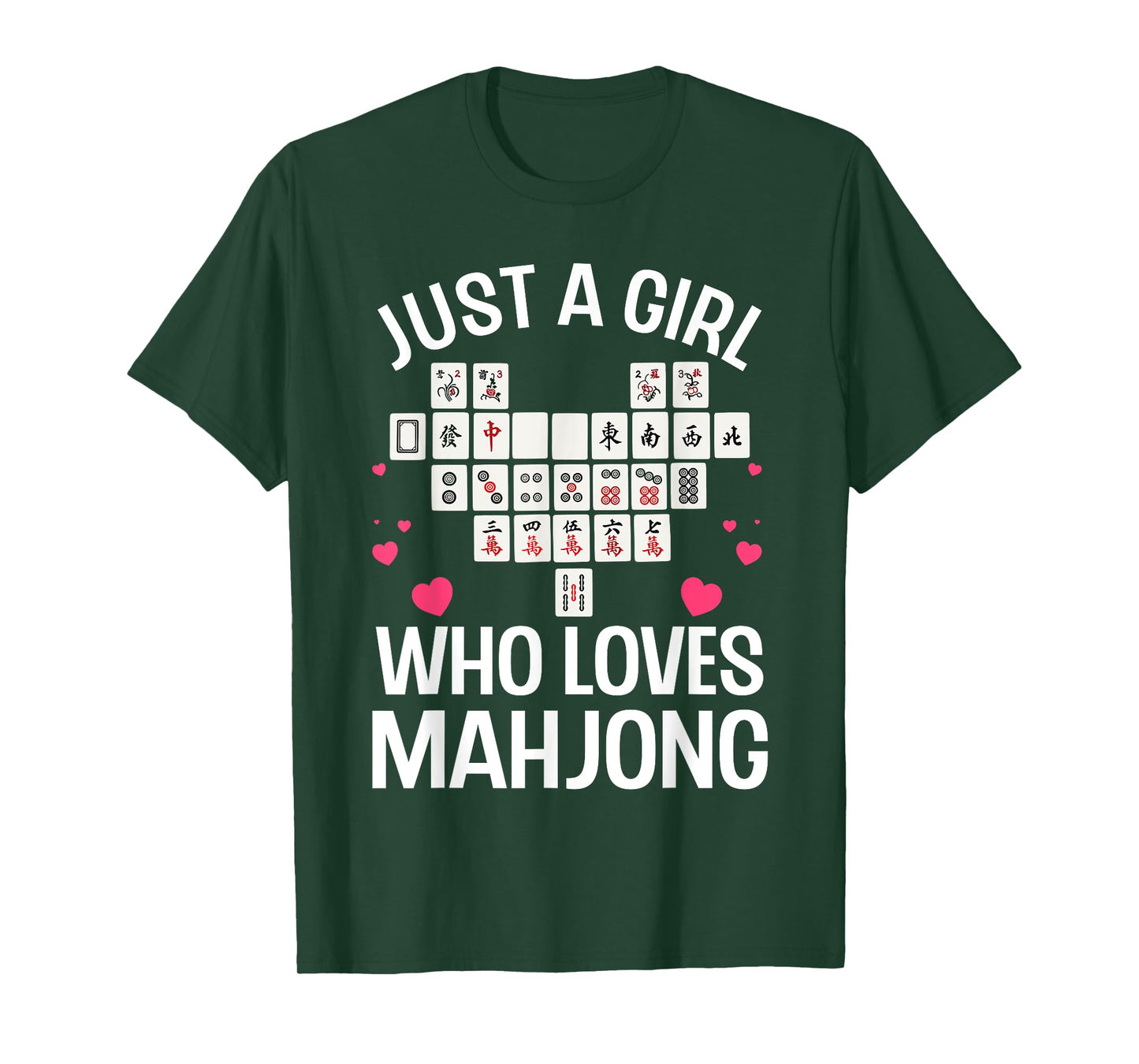 Funny Mahjong Design For Girls Women Chinese Mahjong Players T-Shirt