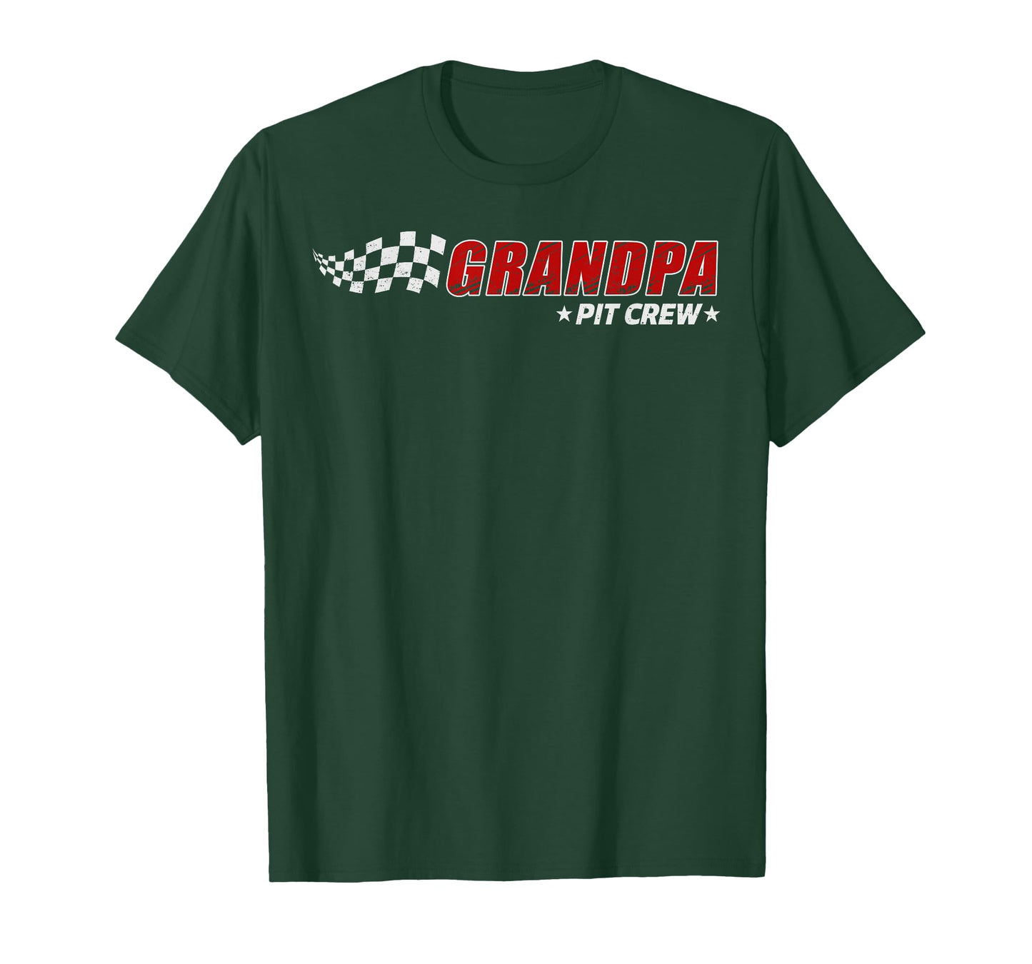 Grandpa Pit Crew Race Car Birthday Family Matching Pit Crew T-Shirt