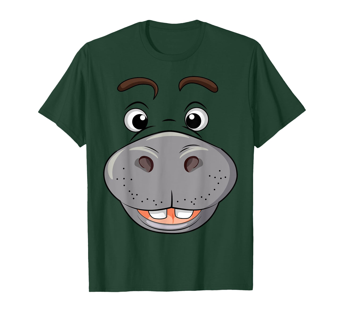 Funny Hippopotamus Hippo Face Cosplay DIY Costume Halloween T-Shirt