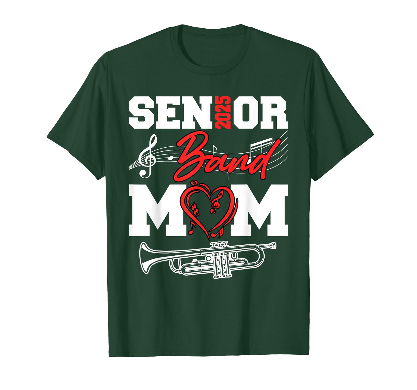 Senior Band Mom 2025 Marching Band Class of 2025 Trumpet T-Shirt