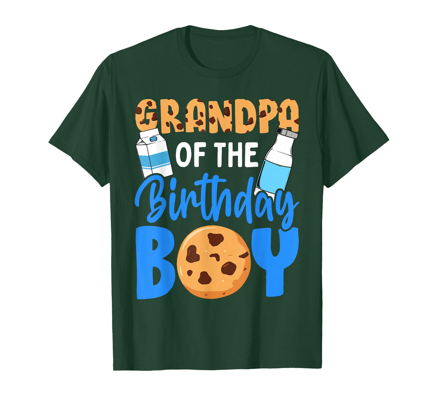 Grandpa of the birthday boy Milk and Cookies 1st birthday T-Shirt