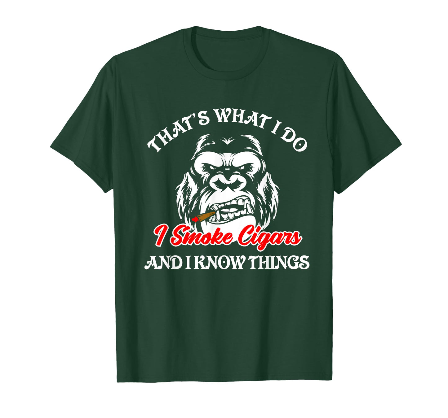 That's What I Do - Funny Cigars Smoker Smoking Monkey T-Shirt