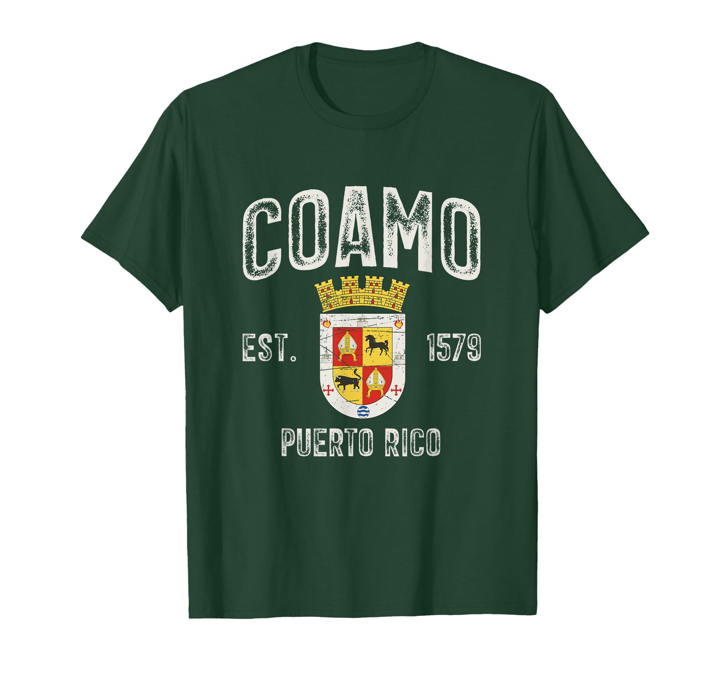 Coamo City In Puerto Rico Est 1579, Coamo Armorial T-Shirt