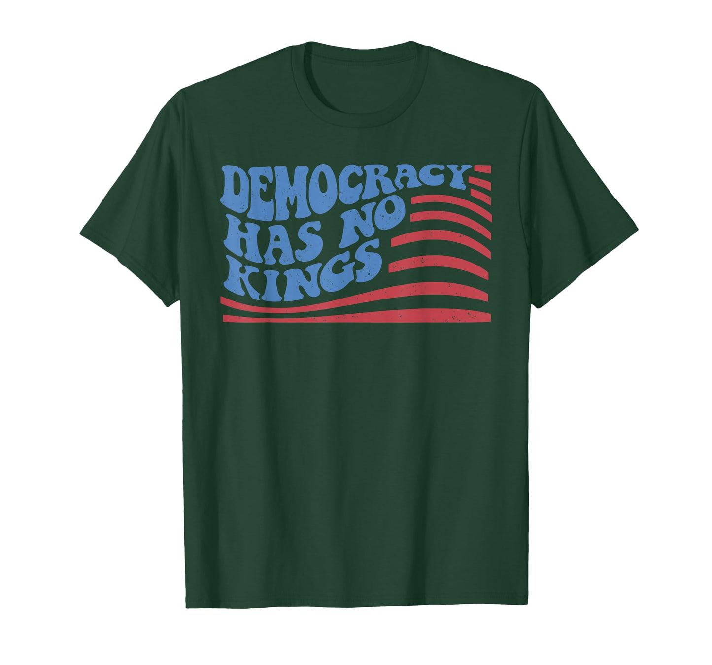Democracy Has No Kings American Flag 4th Of July T-Shirt