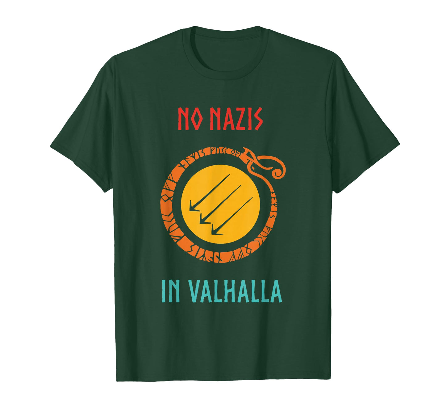 No Nazis in Valhalla Funny Vintage Apparel Black Unisex Kids T-Shirt