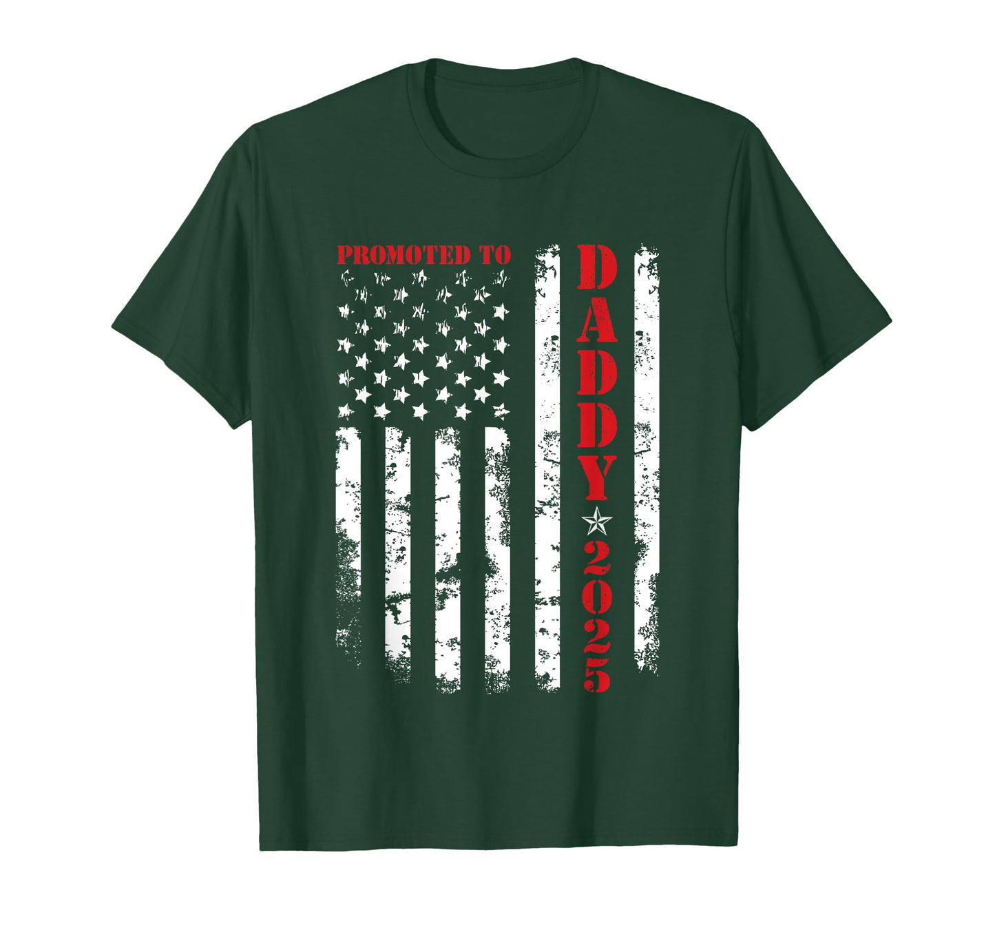 Promoted To Daddy Est 2025 New Dad, First-Time Dad Patriotic T-Shirt for Women Men