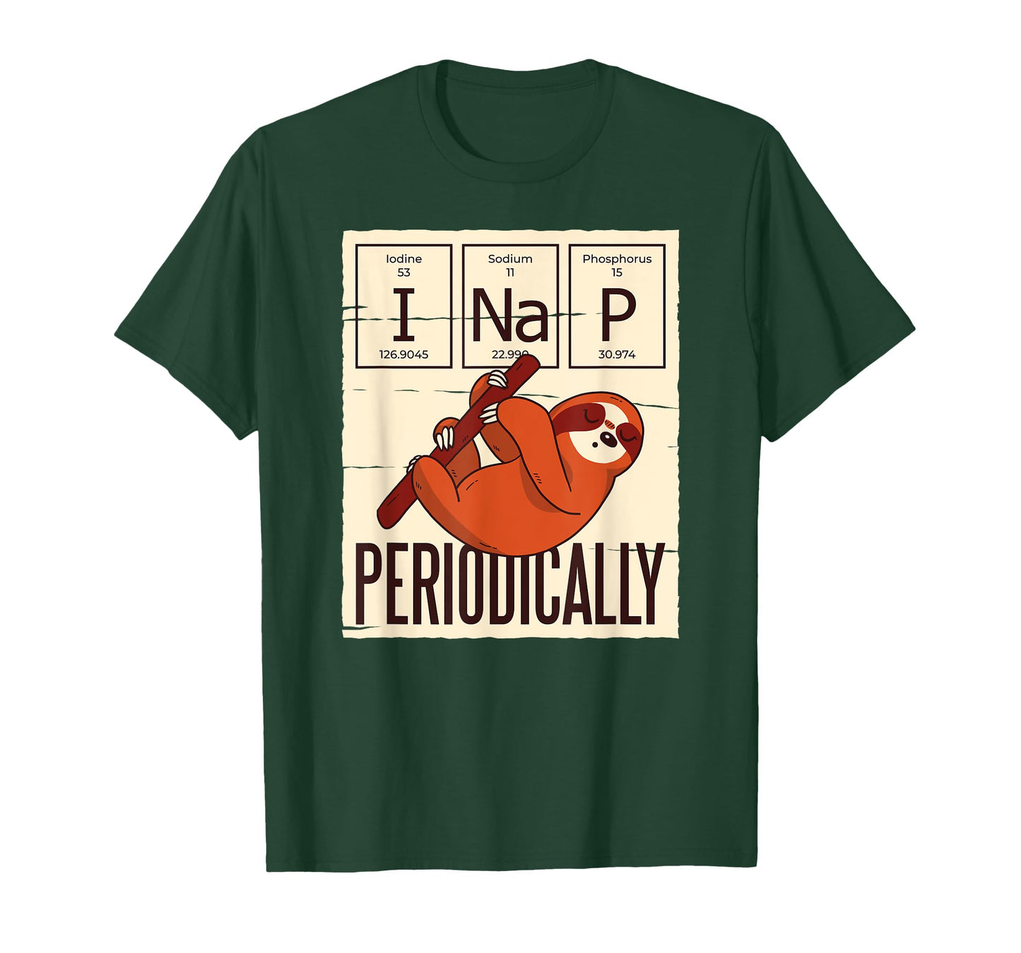 Funny Science Sloth Pajama for Sloth Lovers and Nerds T-Shirt