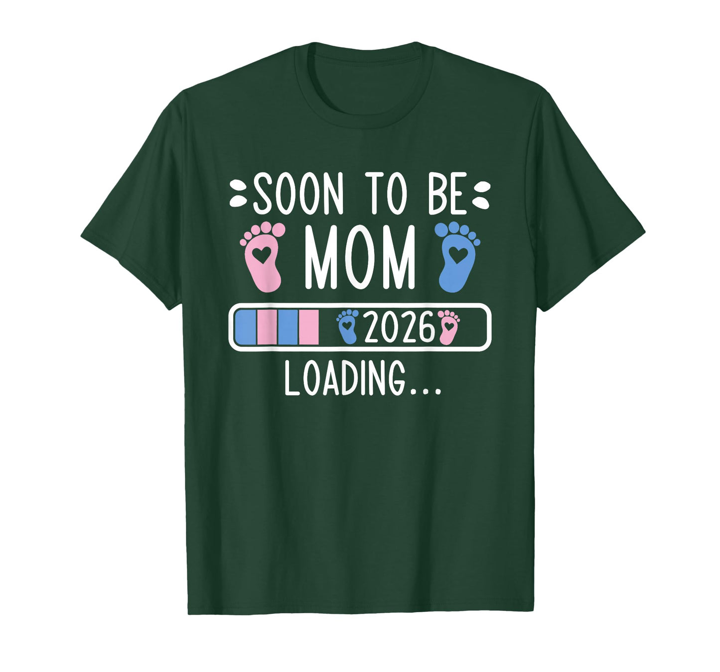 Soon to Be Mom 2026 Loading Pregnancy Announcement 2026 T-Shirt