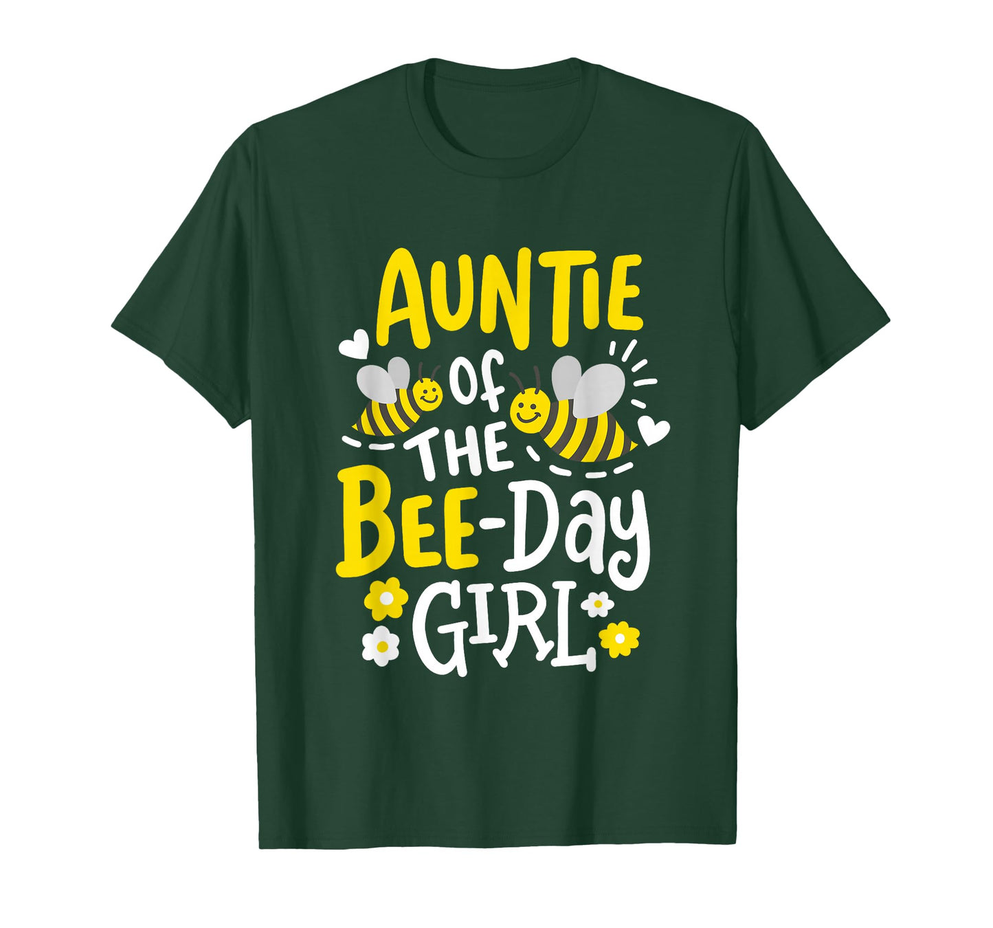Auntie of the Bee-Day Girl Birthday Party Matching Family T-Shirt