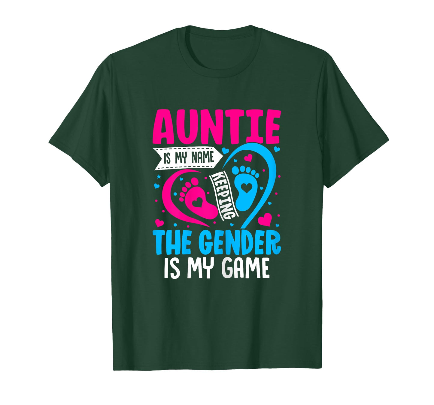 Gender Reveal Art Idea for a Keeper of the Gender Aunt T-Shirt
