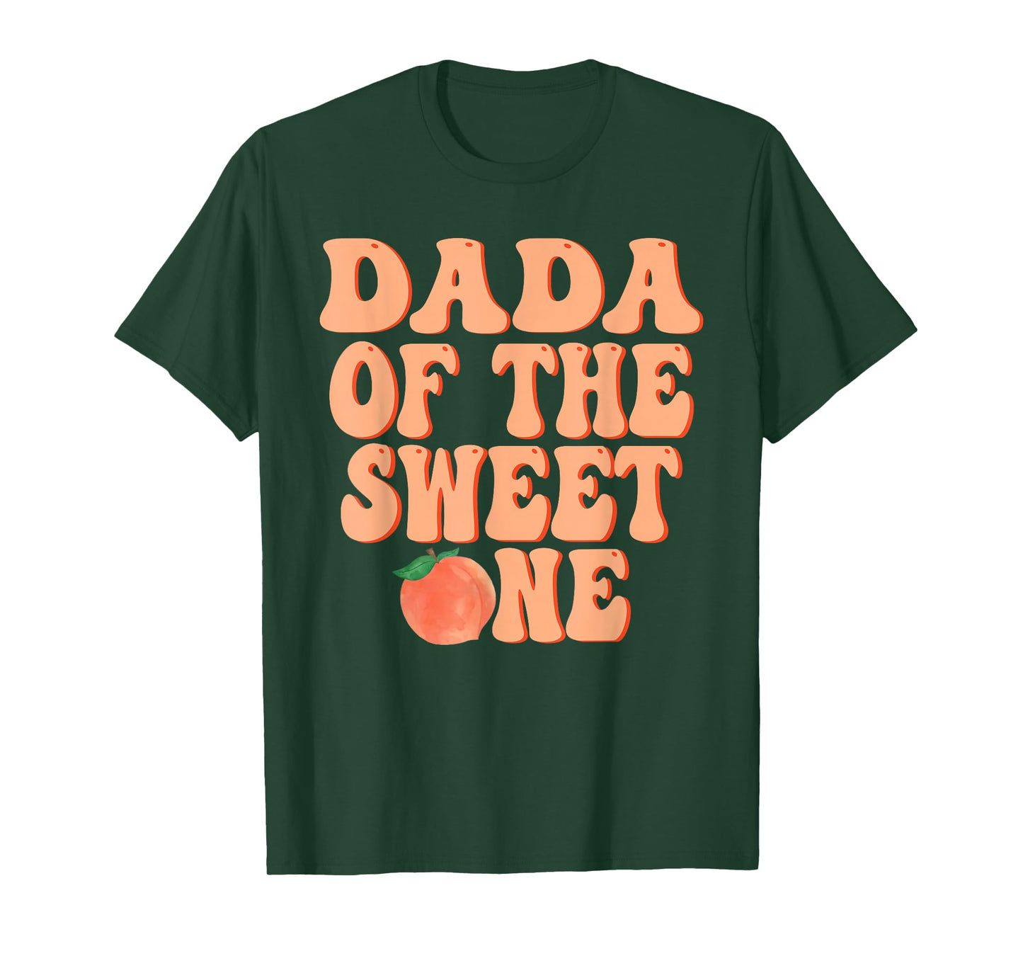 Dada of The Sweet One Peach 1st Birthday on Peach T-Shirt