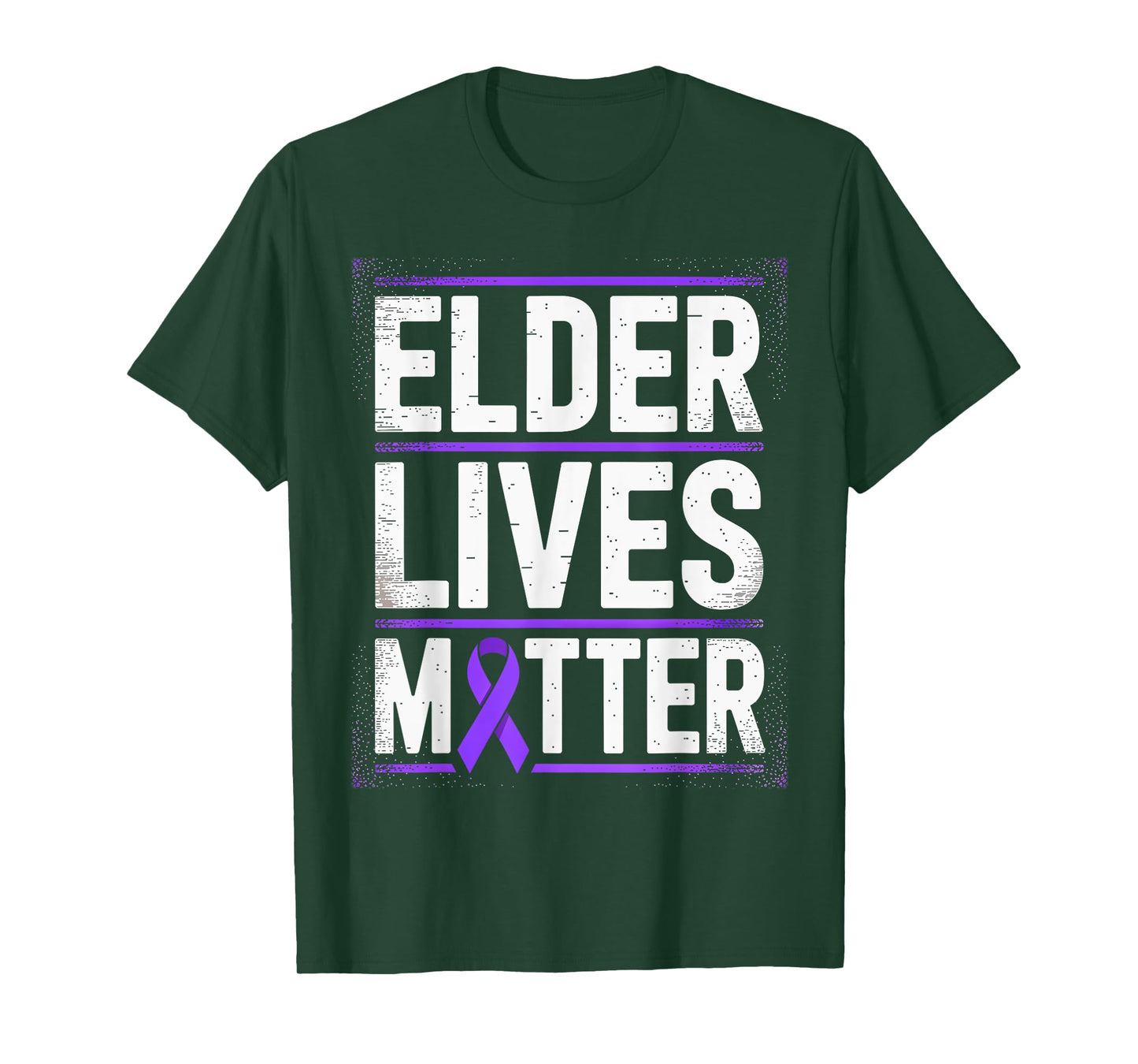 Elder Lives Matter World Elder Abuse Awareness Month Ribbon T-Shirt