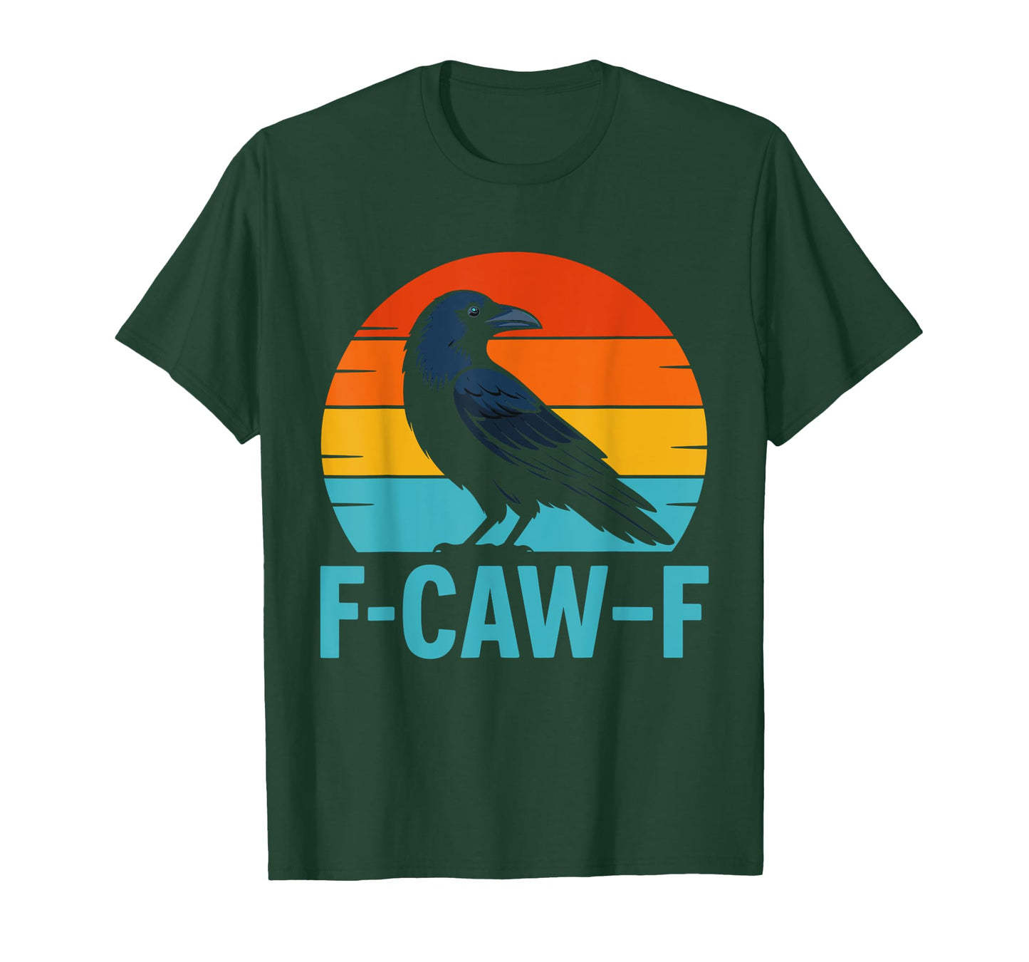 Retro F-Caw-F Black Bird Crow Funny Crow Lover T-Shirt