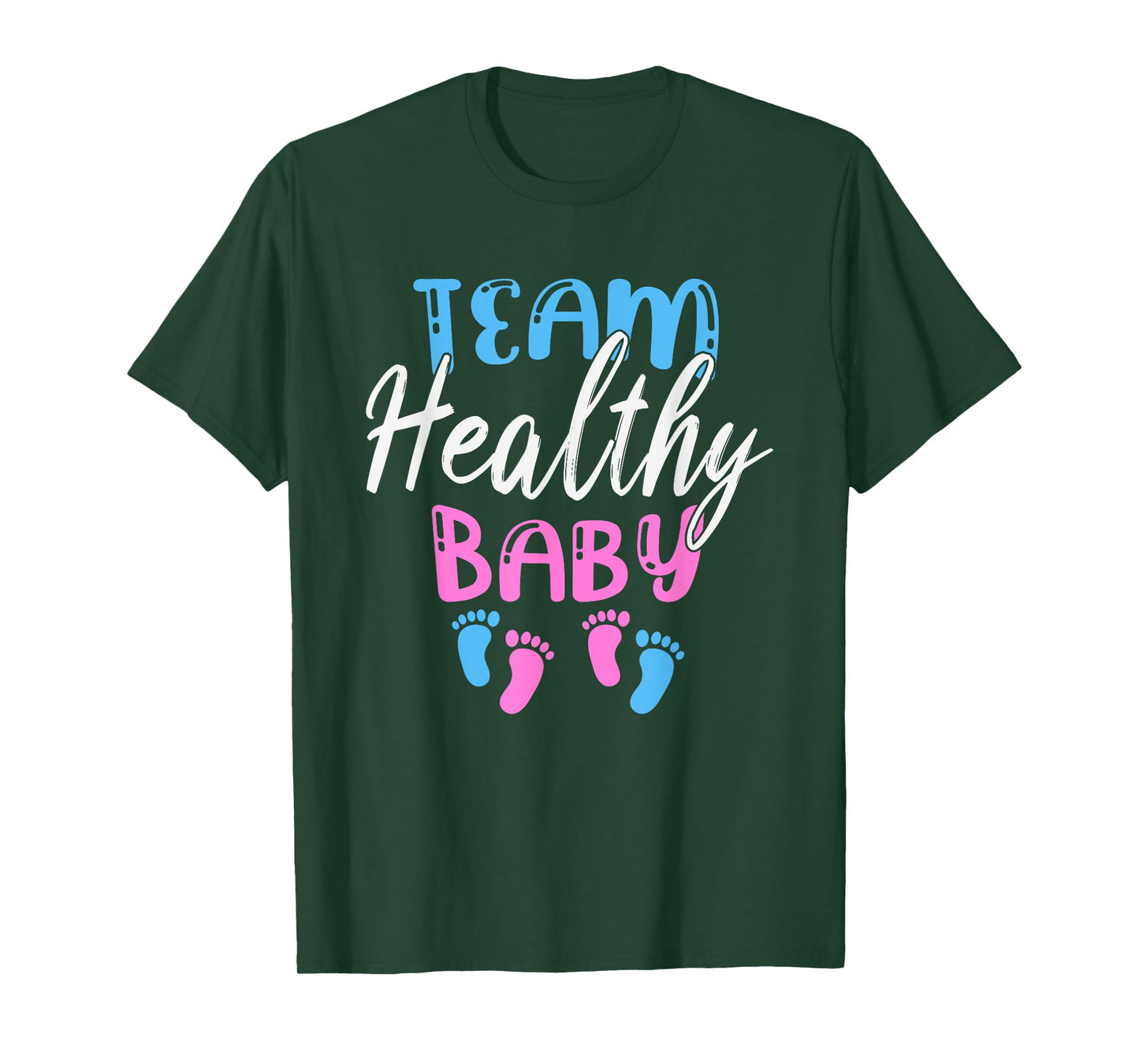 Funny Team Boy Girl Healthy Baby Shower Gender Reveal Party T-Shirt