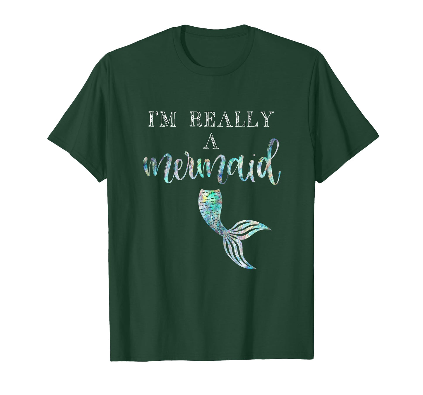 I'm Really A Mermaid Purple Shirt Cute Birthday Bridal Tee