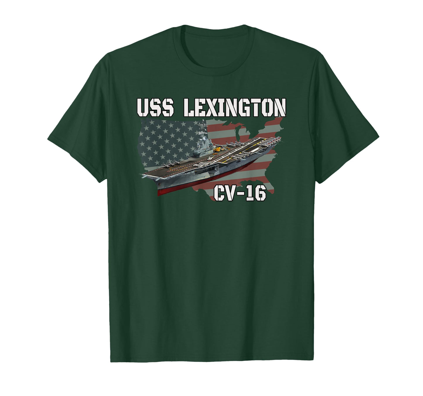 USS Lexington CV-16 Aircraft Carrier Veterans Day Grandpa T-Shirt