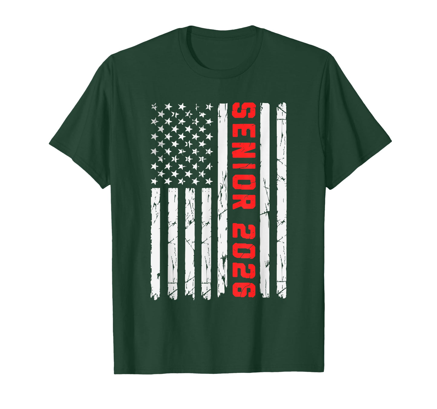 Senior 2026 American Flag USA Class of 2026 Graduation Grad T-Shirt