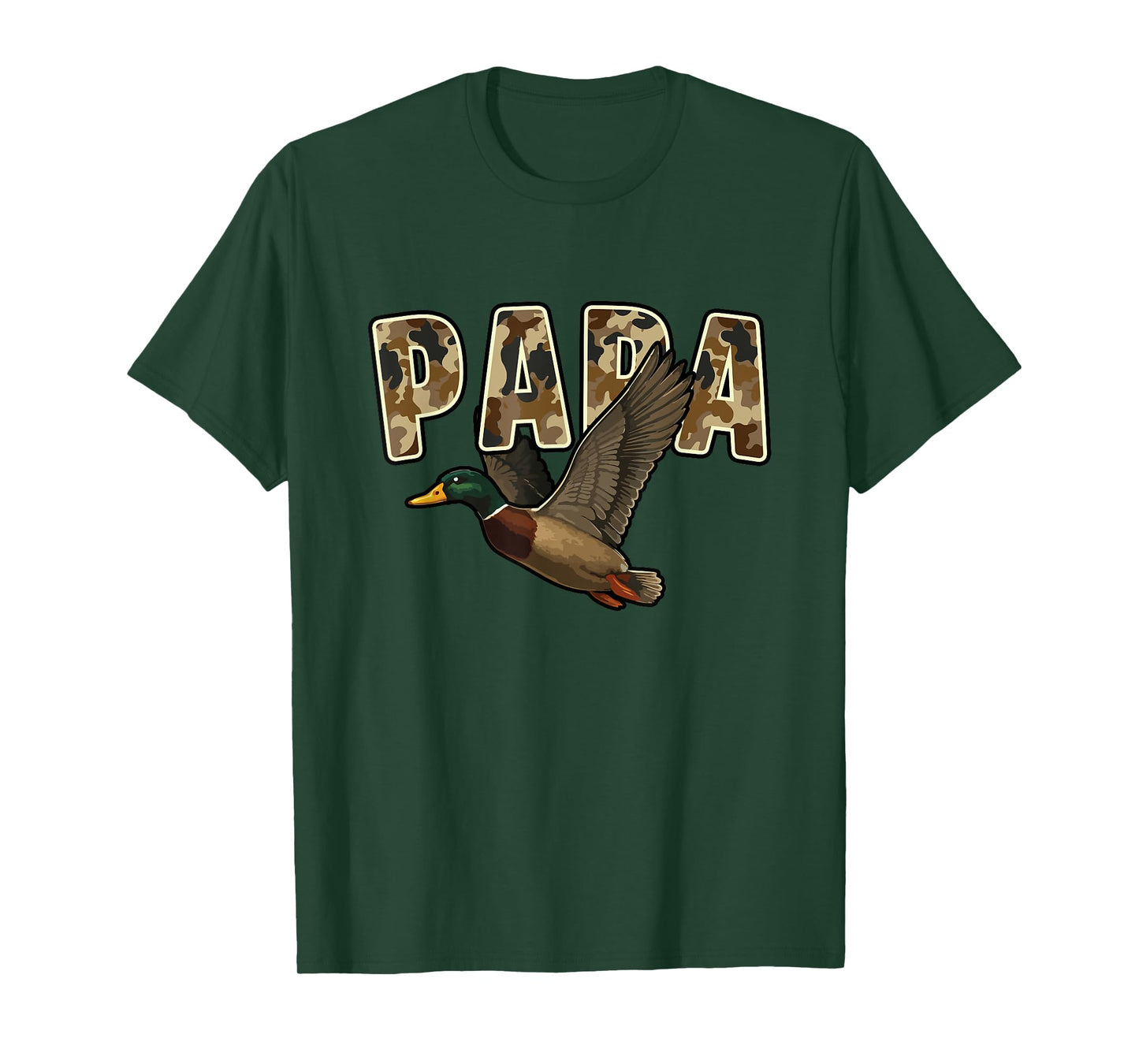 Camouflage Vintage Mallard Duck Retro Camo Hunting Papa T-Shirt