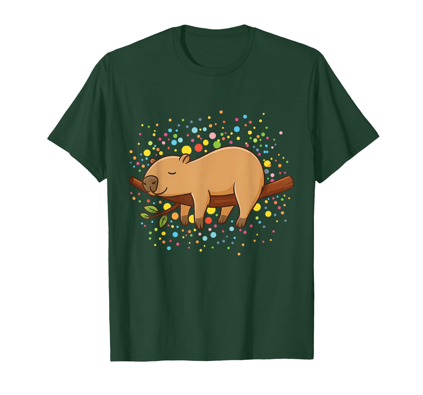 Happy Dot Day Funny Capybara Kids Toddler Polka Dots T-Shirt