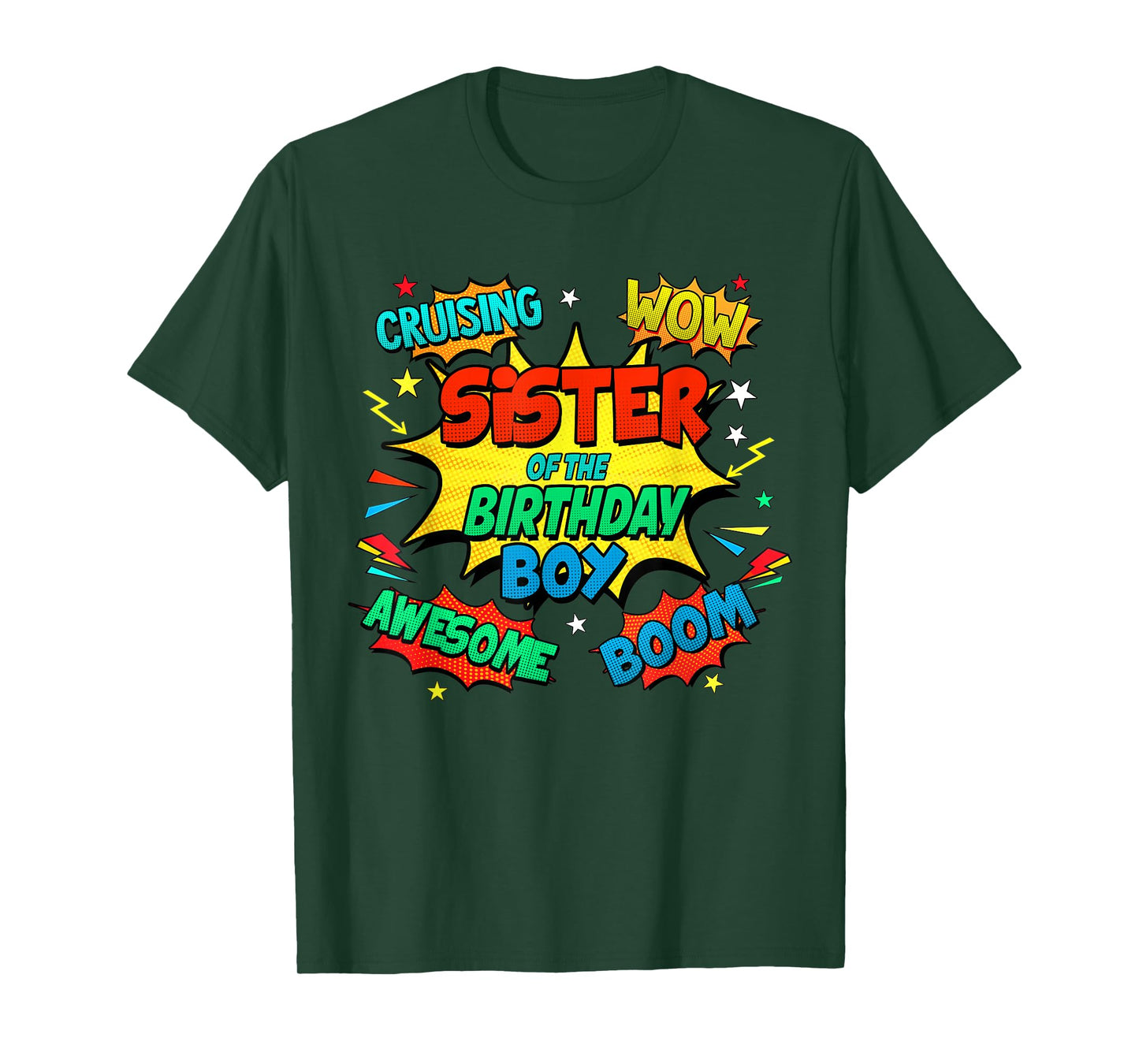 Aunt of The Birthday Boy Shirt Mother Superhero Comic Party T-Shirt