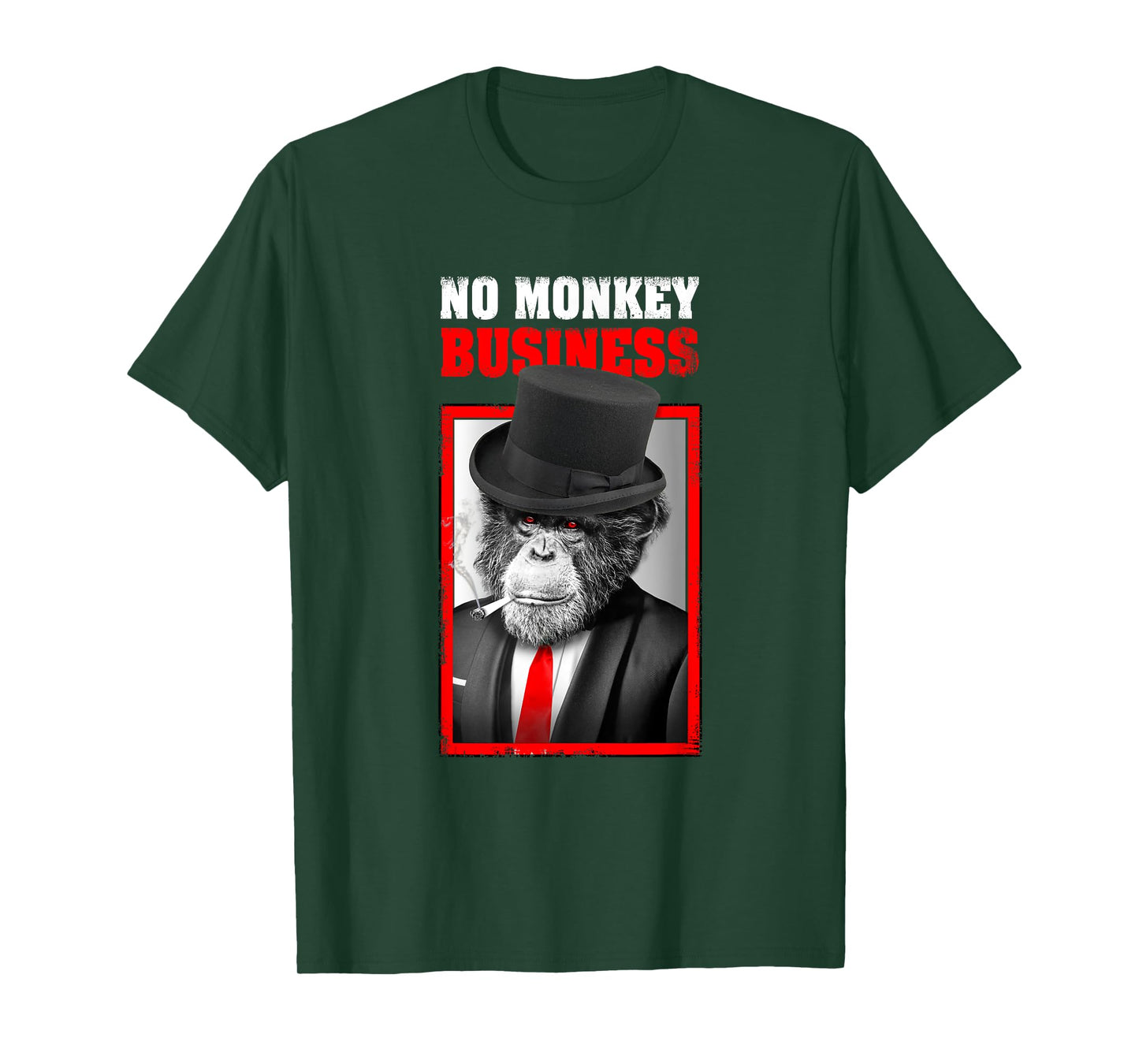Gangster No Monkey Business Money Funny T-Shirt