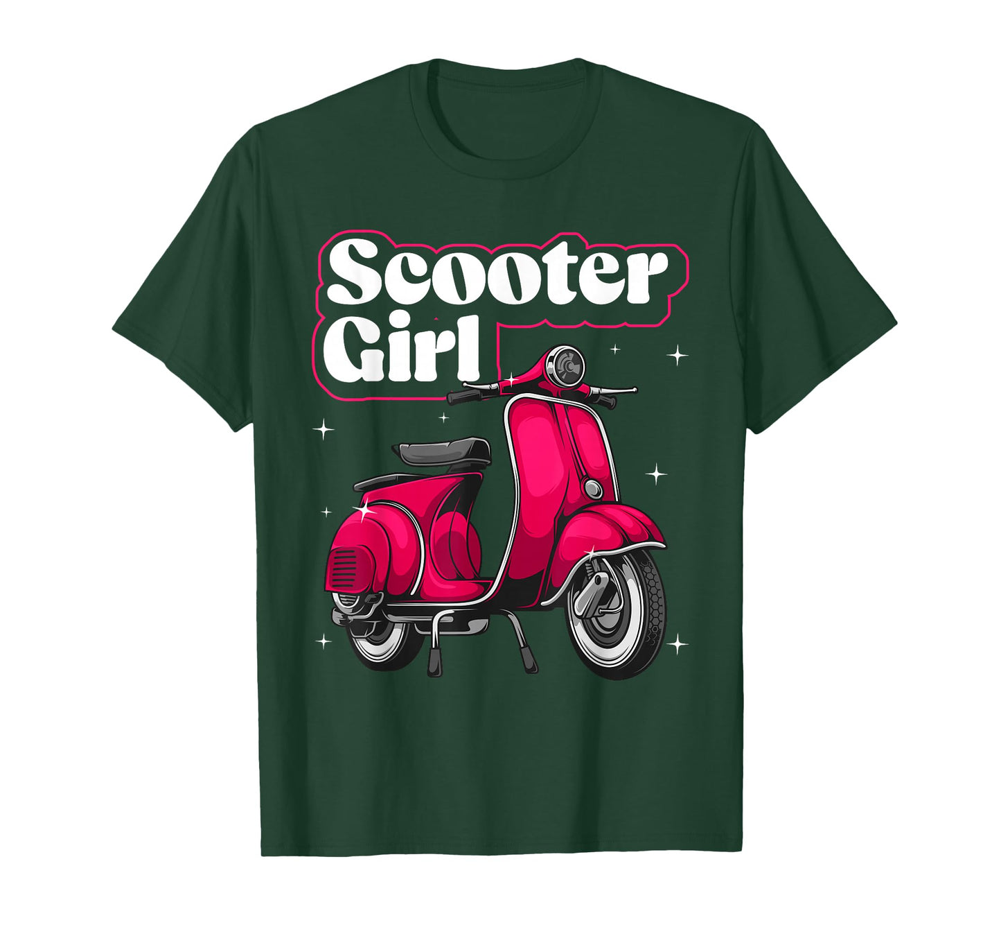 Funny Scooter Girl Art For Women Kids Scooter Life Lover T-Shirt