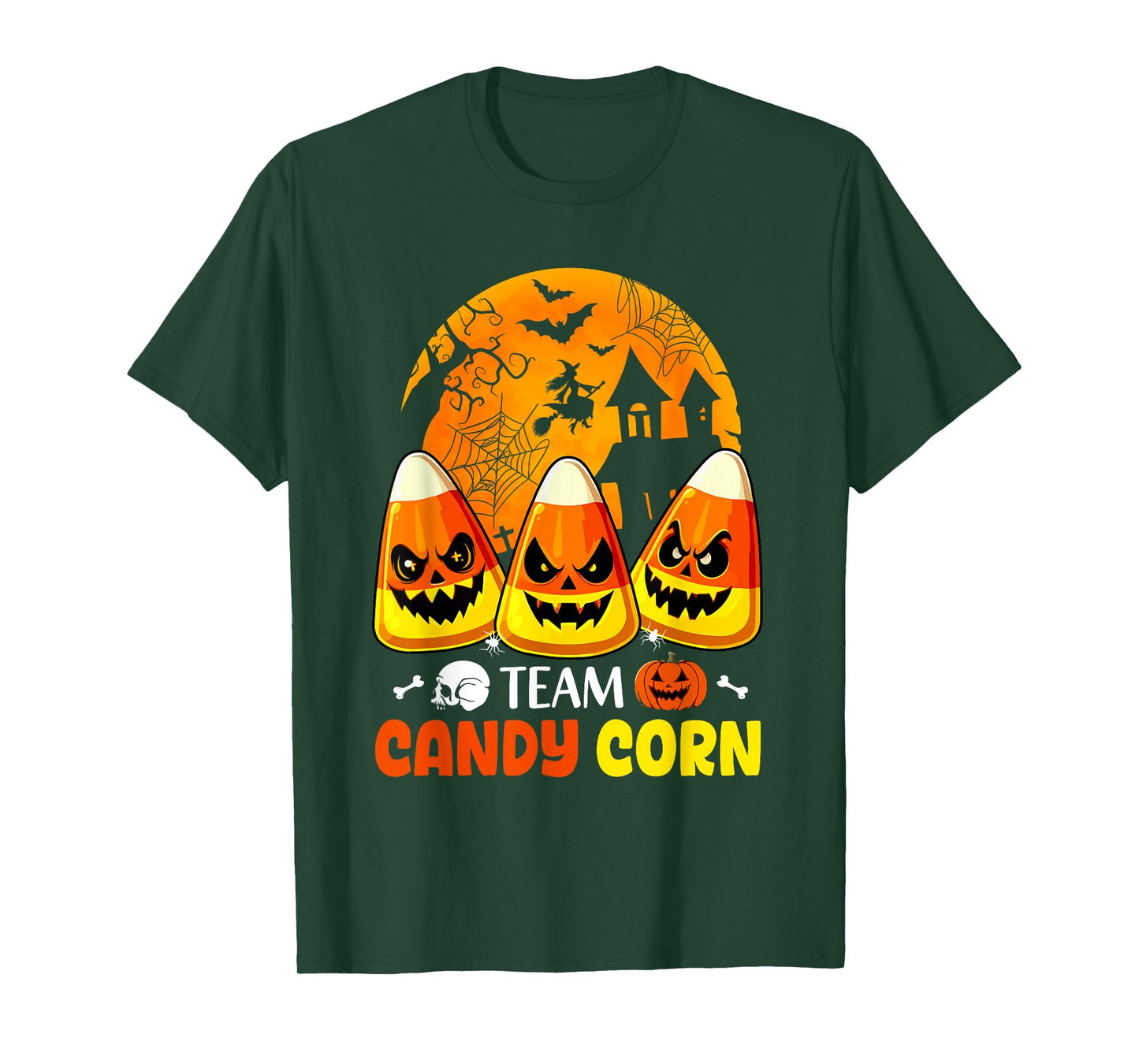 Team Candy Corn Halloween Moon Three Horror Candy Corns T-Shirt
