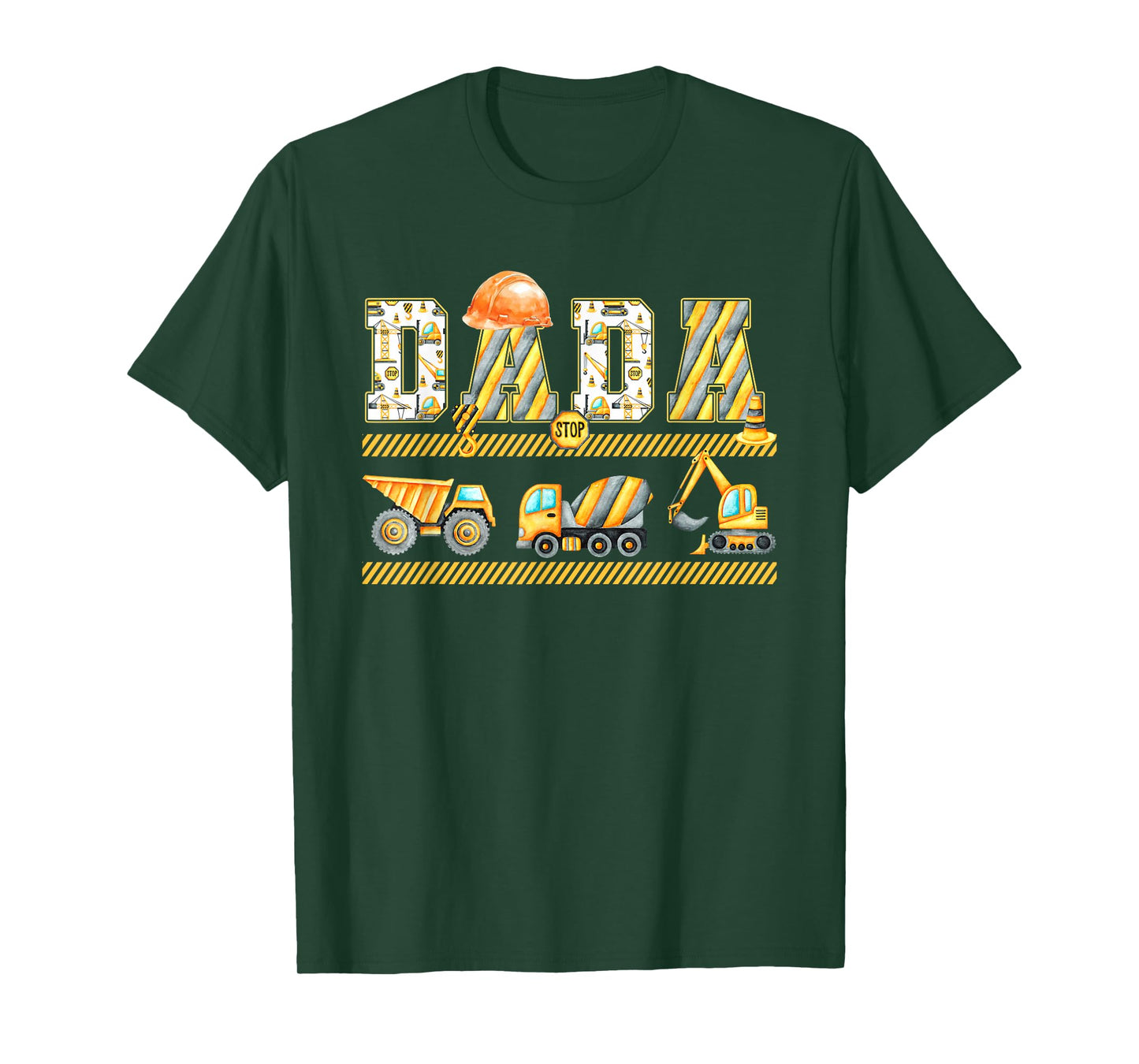 Funny Dada Construction Excavator Kids Matching Family Party T-Shirt