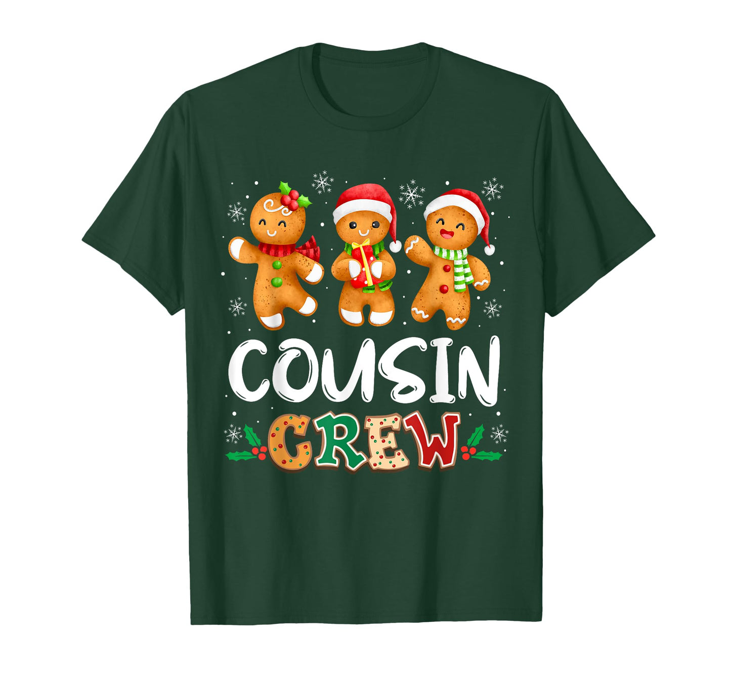 Cousin Crew Christmas Pajama Shirt Gingerbread Man T-Shirt