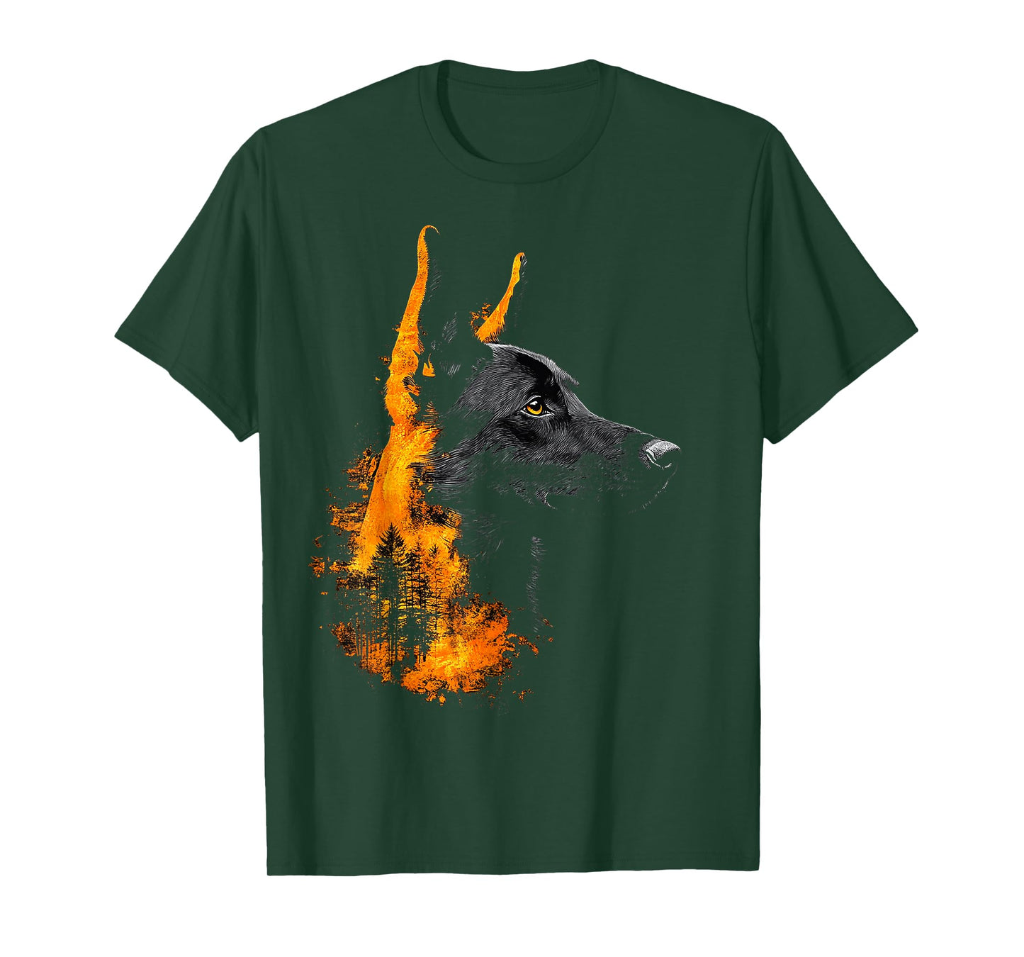 Belgian Malinois Dog Motif Pet Illustration Belgian Malinois T-Shirt for Men Women Kids