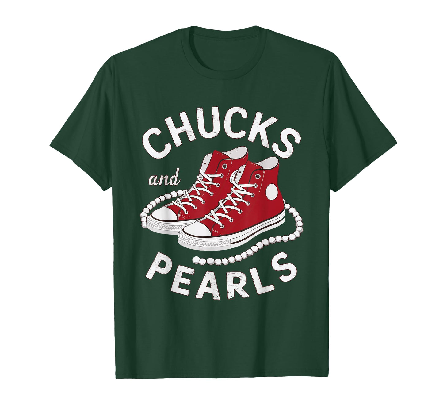 Chucks And Pearls Cute Men Women T-Shirt