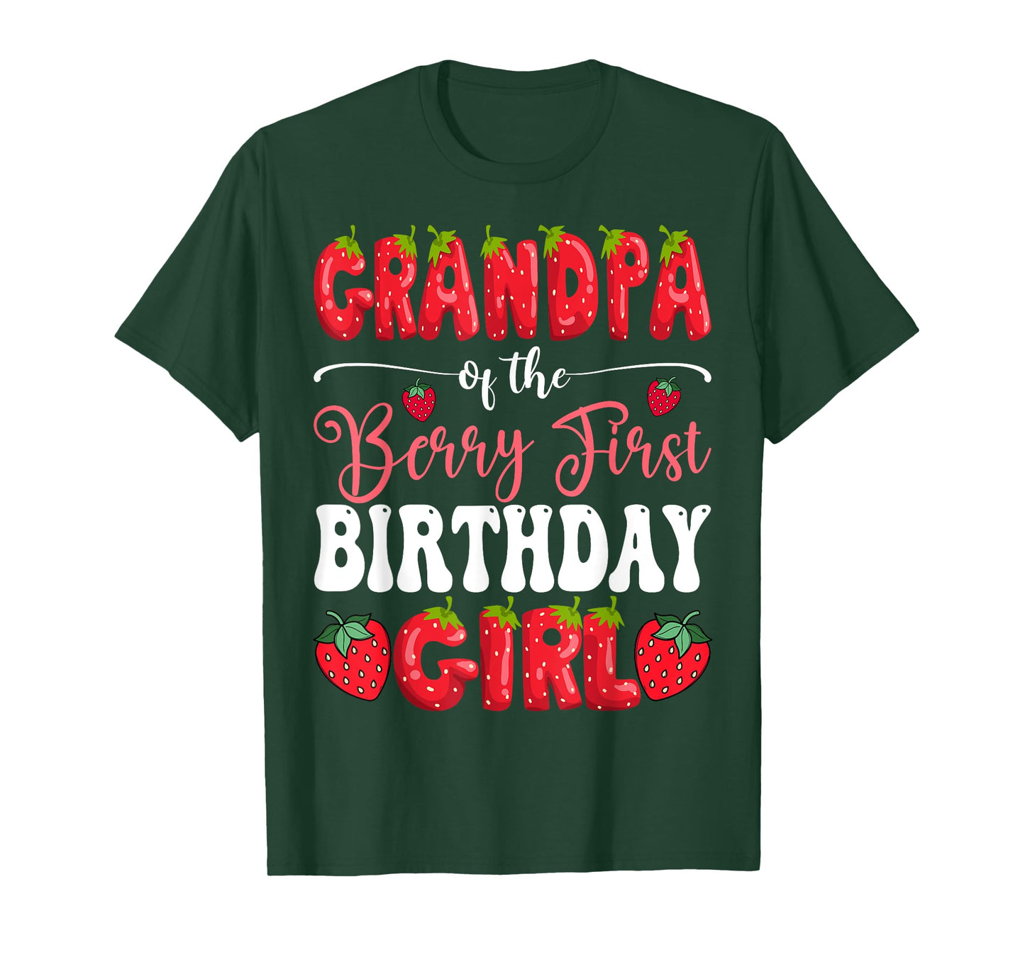 Grandpa Of Berry First Birthday Girl Strawberry 1St Bday T-Shirt
