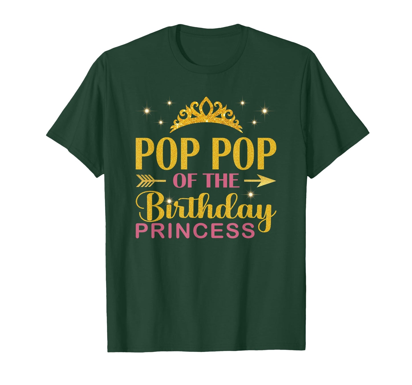 Pop Pop Of The Birthday Princess Birthday Girl Kid Family T-Shirt