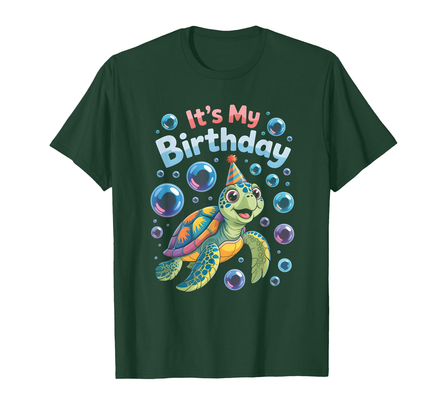 It's My Birthday Sea Turtle Cute Ocean Animal Party T-Shirt
