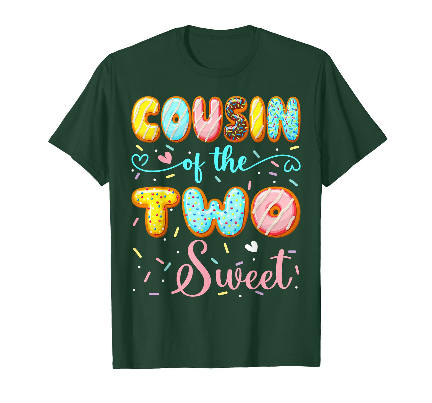 Cousin Of The Two Sweet 2Nd Birthday Girl Donut Party T-Shirt
