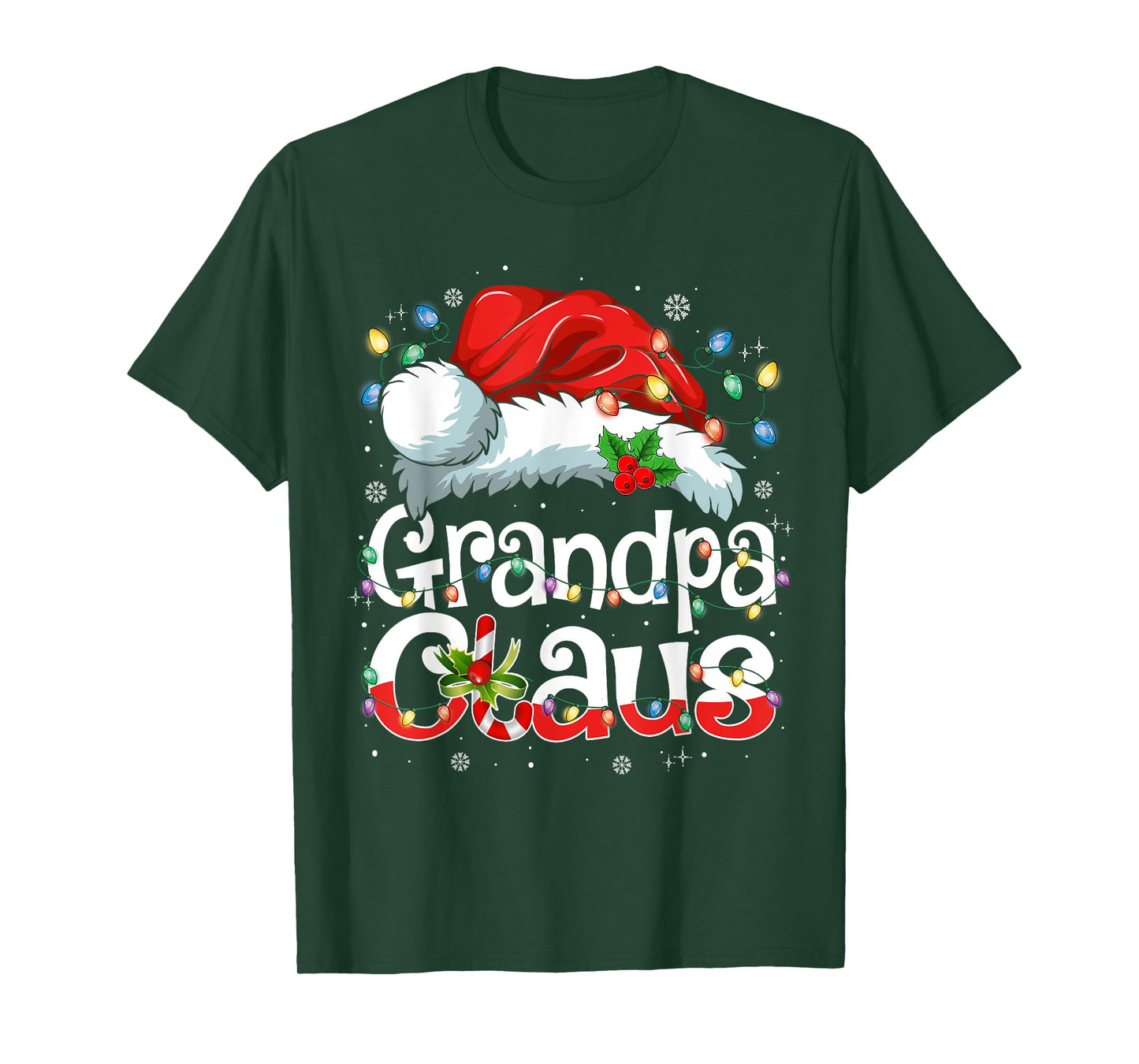 Grandpa Claus Xmas Santa Matching Family Christmas Pajamas T-Shirt