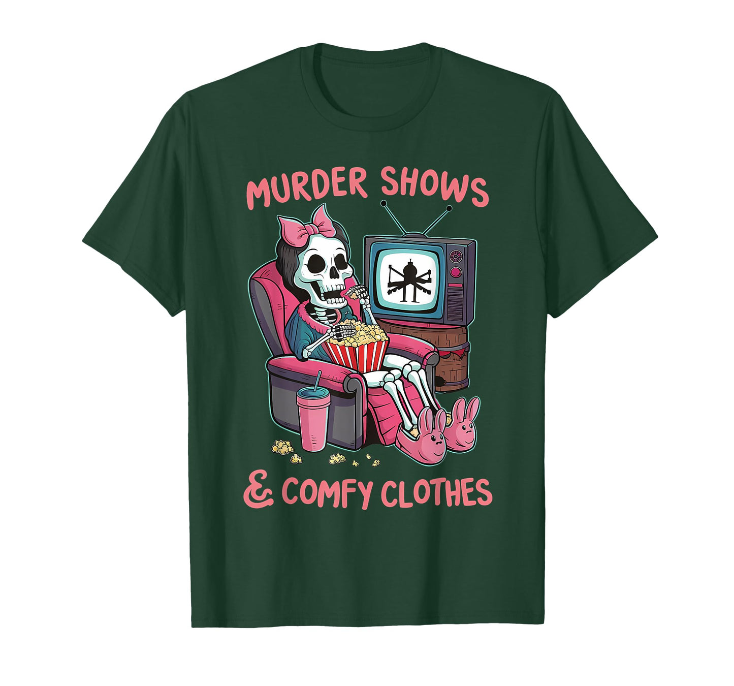 Murder Shows and Comfy Clothes Skeleton Mom Mother's Day T-Shirt