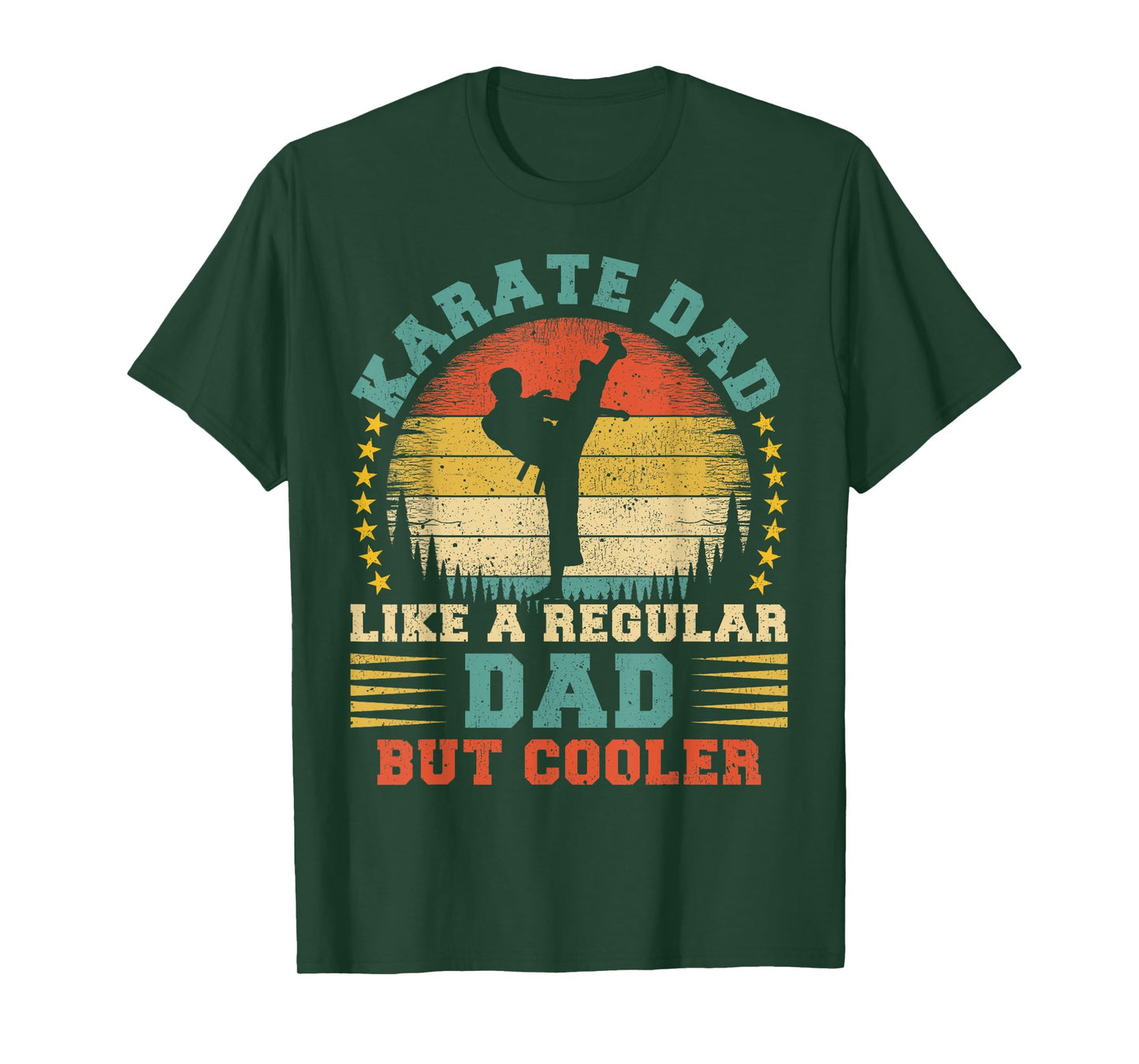 Vintage Karate Dad Like A Regular Dad Karate Father's Day T-Shirt