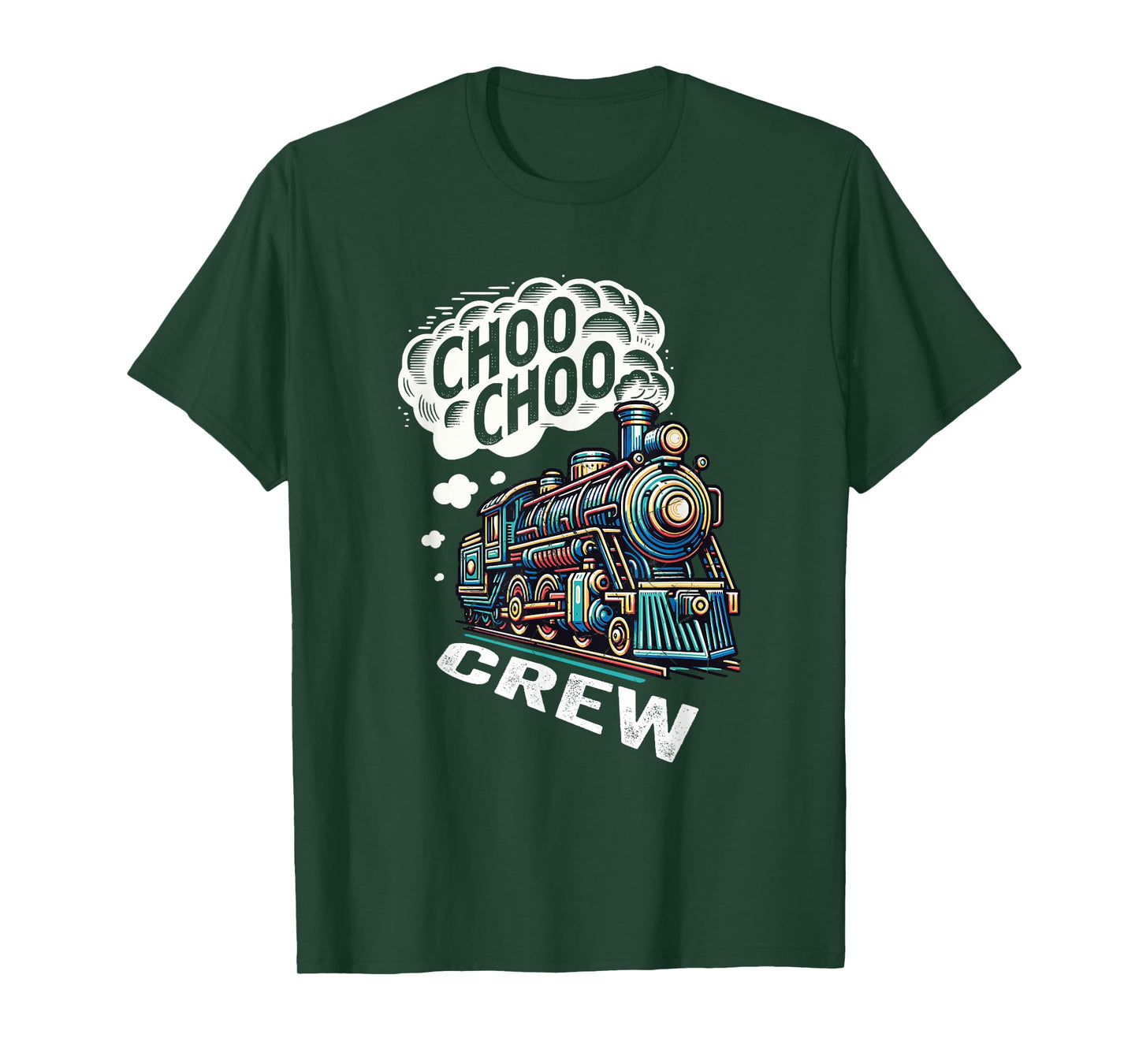 Choo Choo Crew Vintage Railroad Train Locomotive Kids T-Shirt