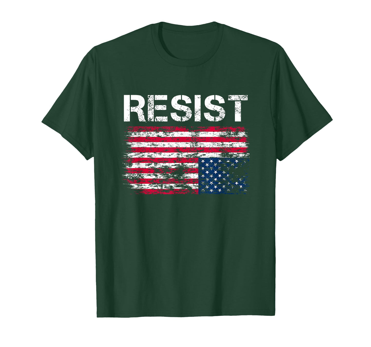 Resist American Flag Upside Down Distress Vintage T-Shirt