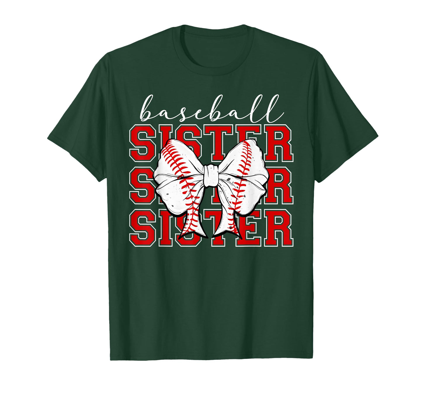 Baseball Sister Vintage Sport Lover Sister Mothers Da T-Shirt
