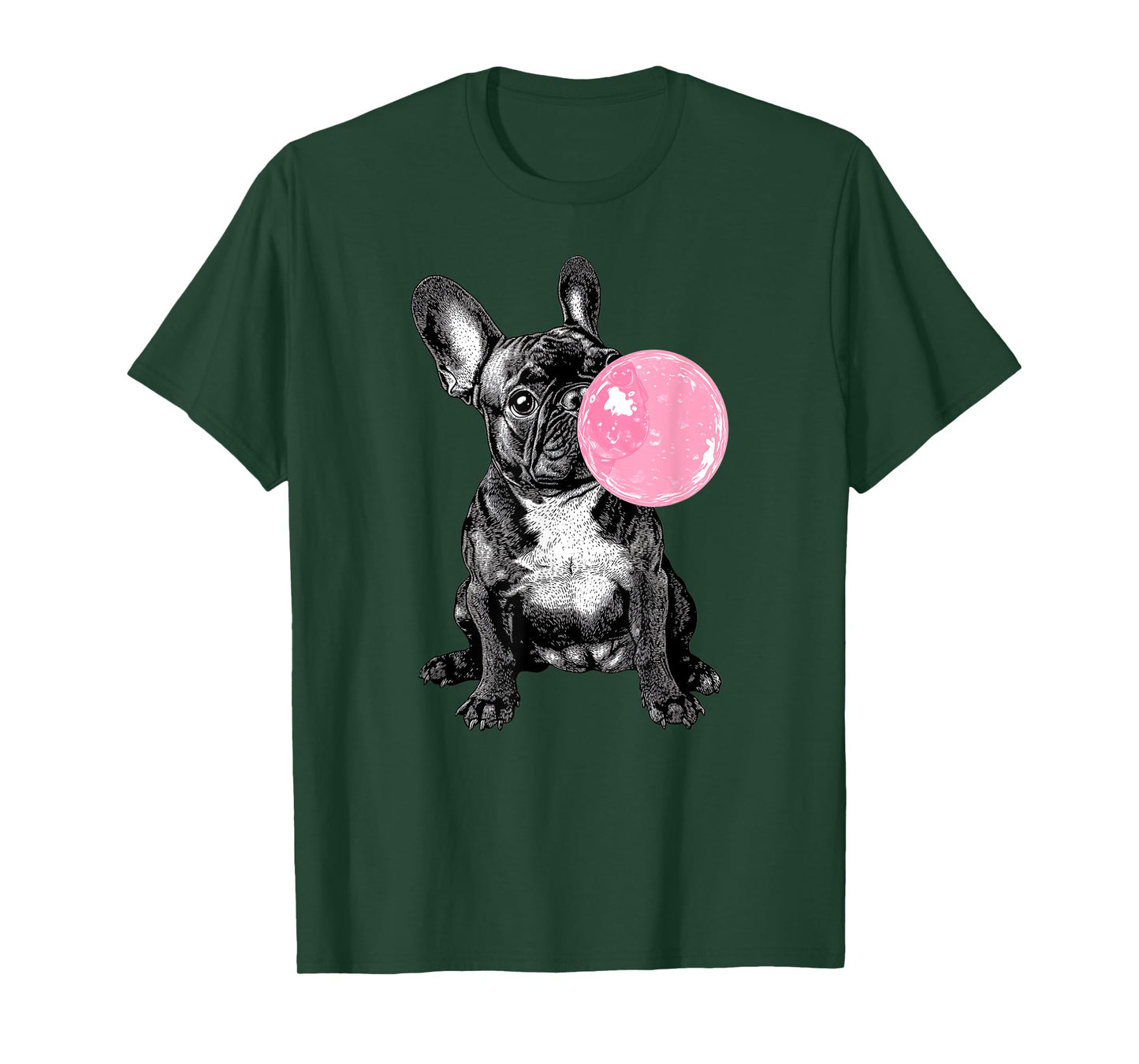 Vintage French bulldog Blowing Bubble Dog Dad Mom Owner Men Women T-Shirt