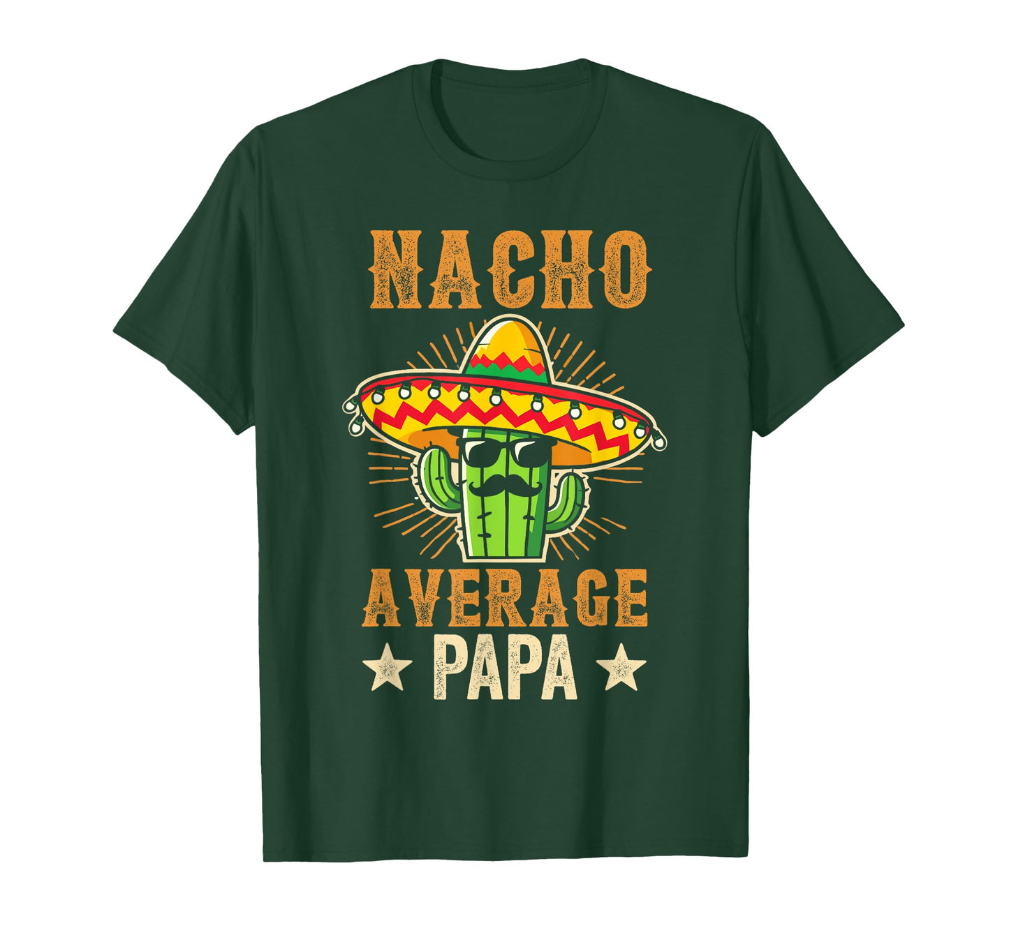 Fathers Day Mexican Grandpa, Nacho Average Papa Cactus T-Shirt